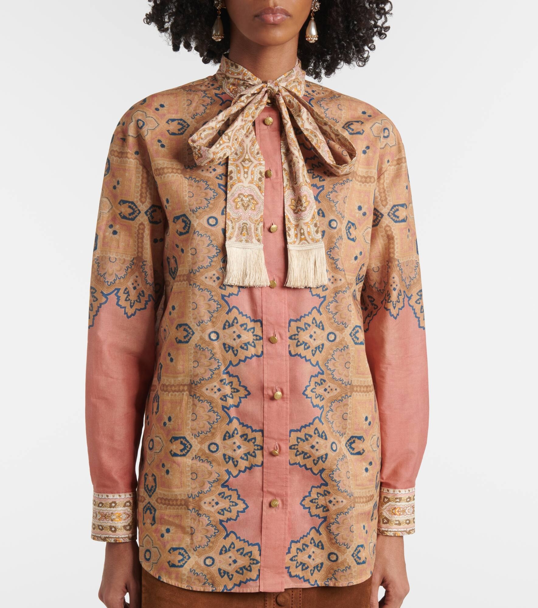 Voyage Imaginaire cotton muslin blouse - 6