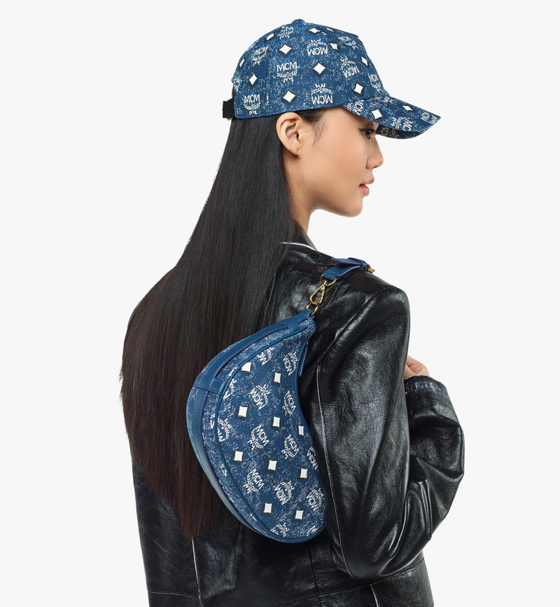 Aren Hobo Bag in Vintage Denim Jacquard 7