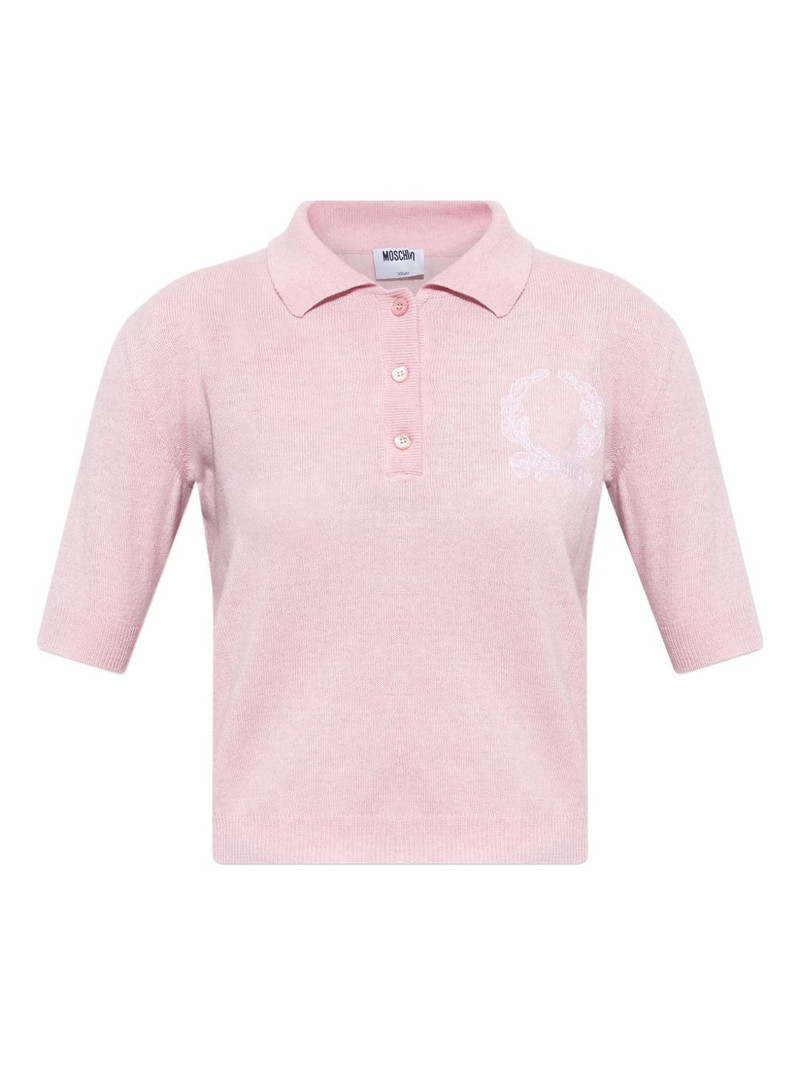 logo-embroidered polo shirt 1