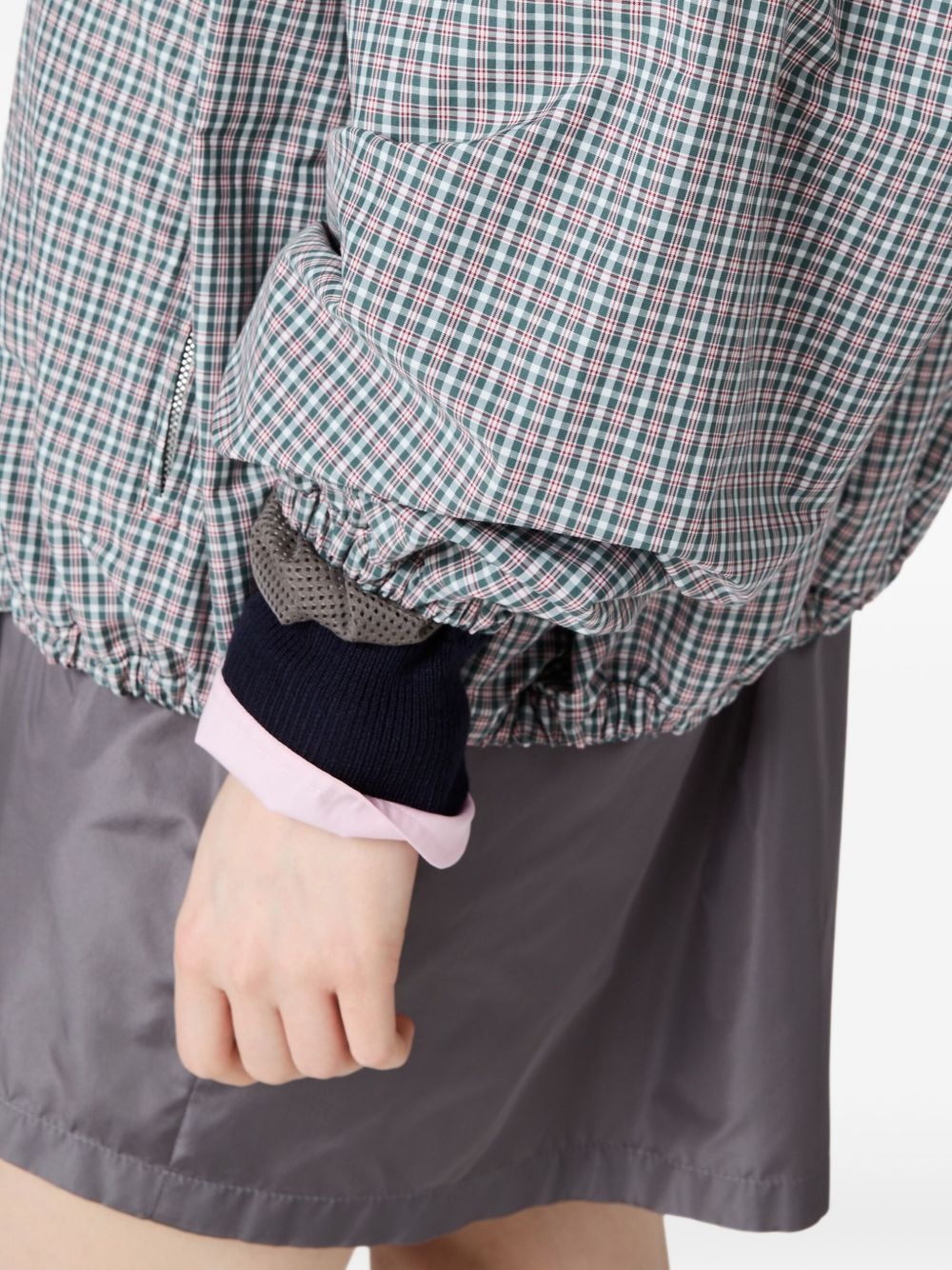 checked bomber jacket - 5