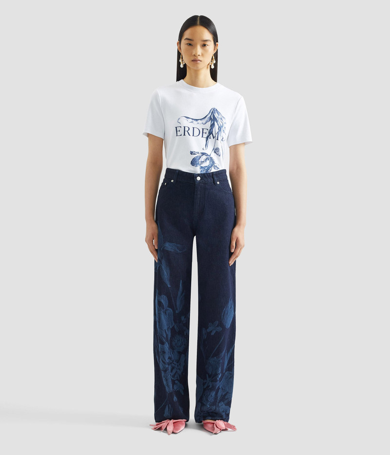 PRINTED DENIM STRAIGHT TROUSER 3
