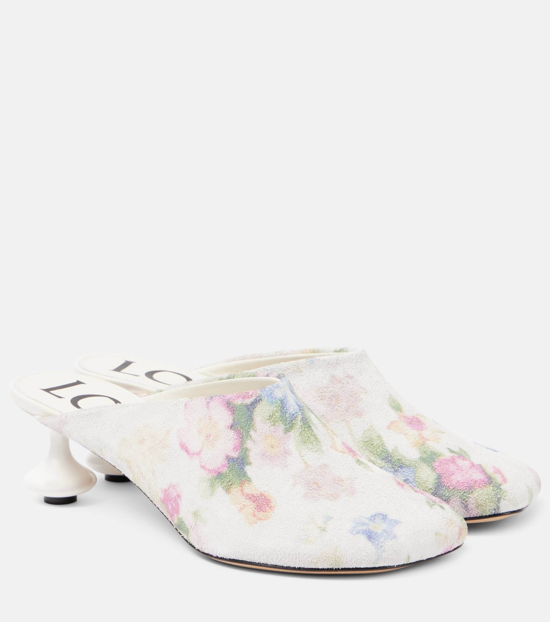 Toy printed brushed leather mules - 1