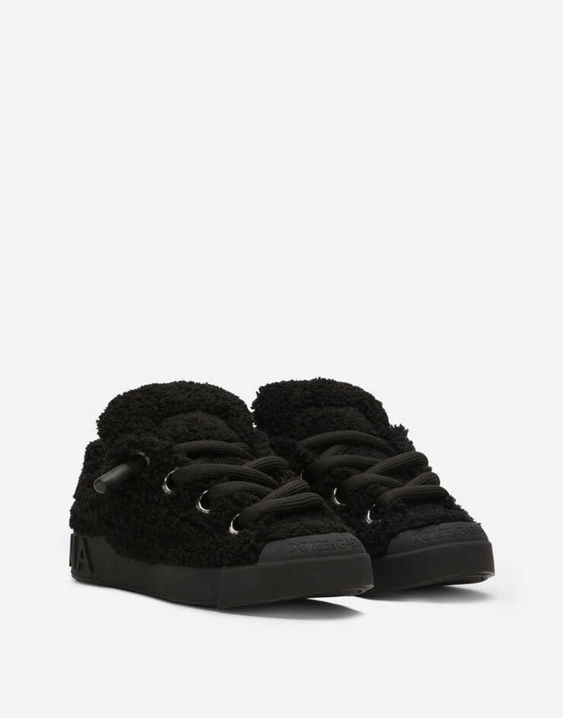 Dolce & Gabbana Faux fur Portofino sneakers outlook