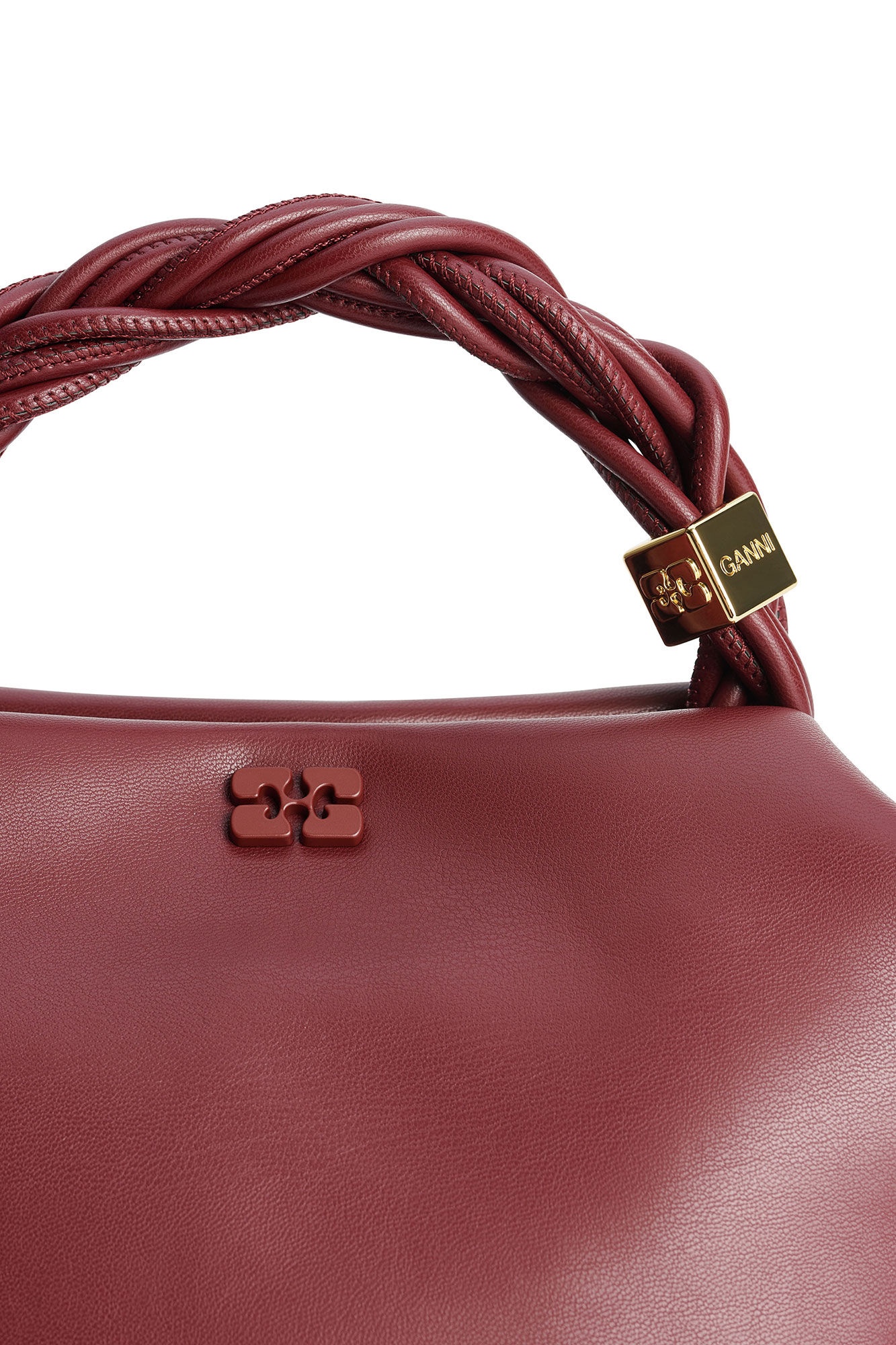 BURGUNDY SMALL GANNI BOU BAG - 5