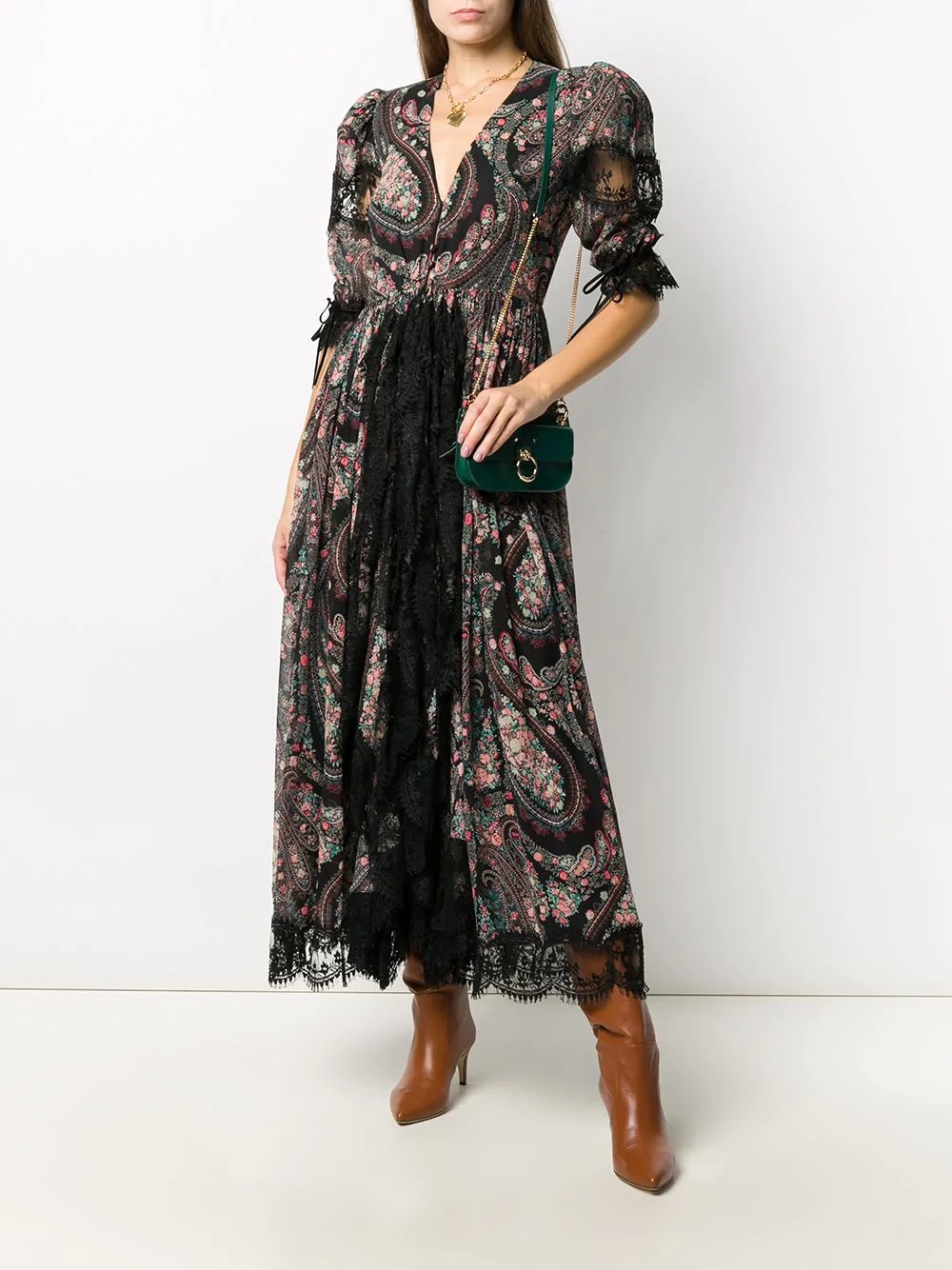 paisley print maxi dress - 2