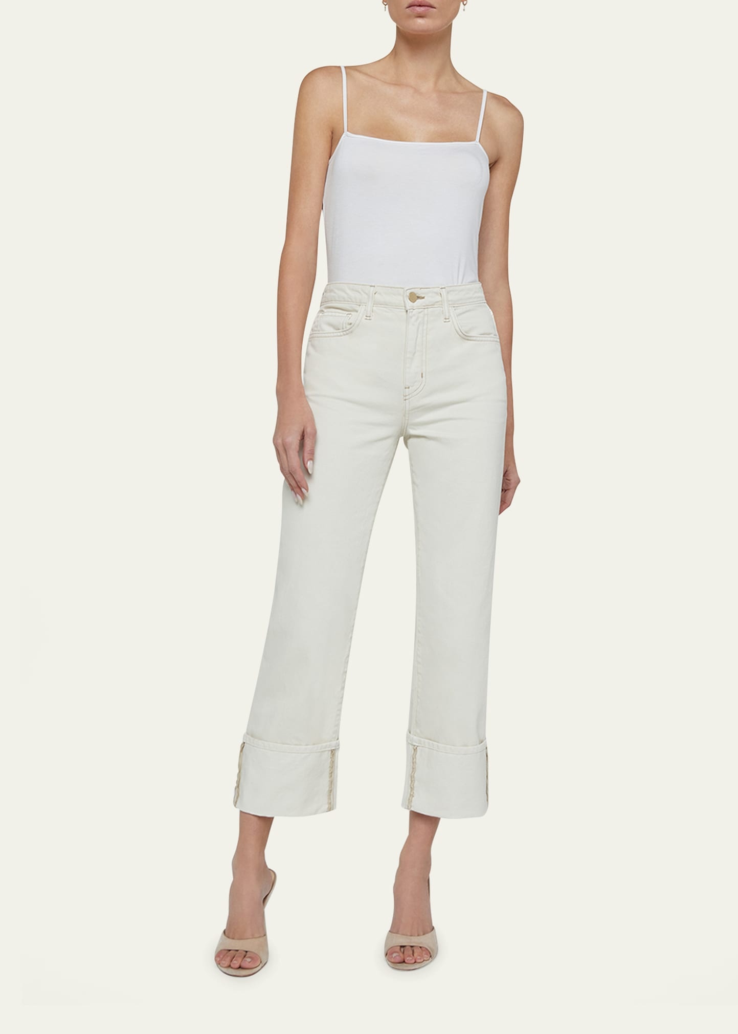 Leighton Ultra-High Rise Cuffed Stovepipe Jeans - 2