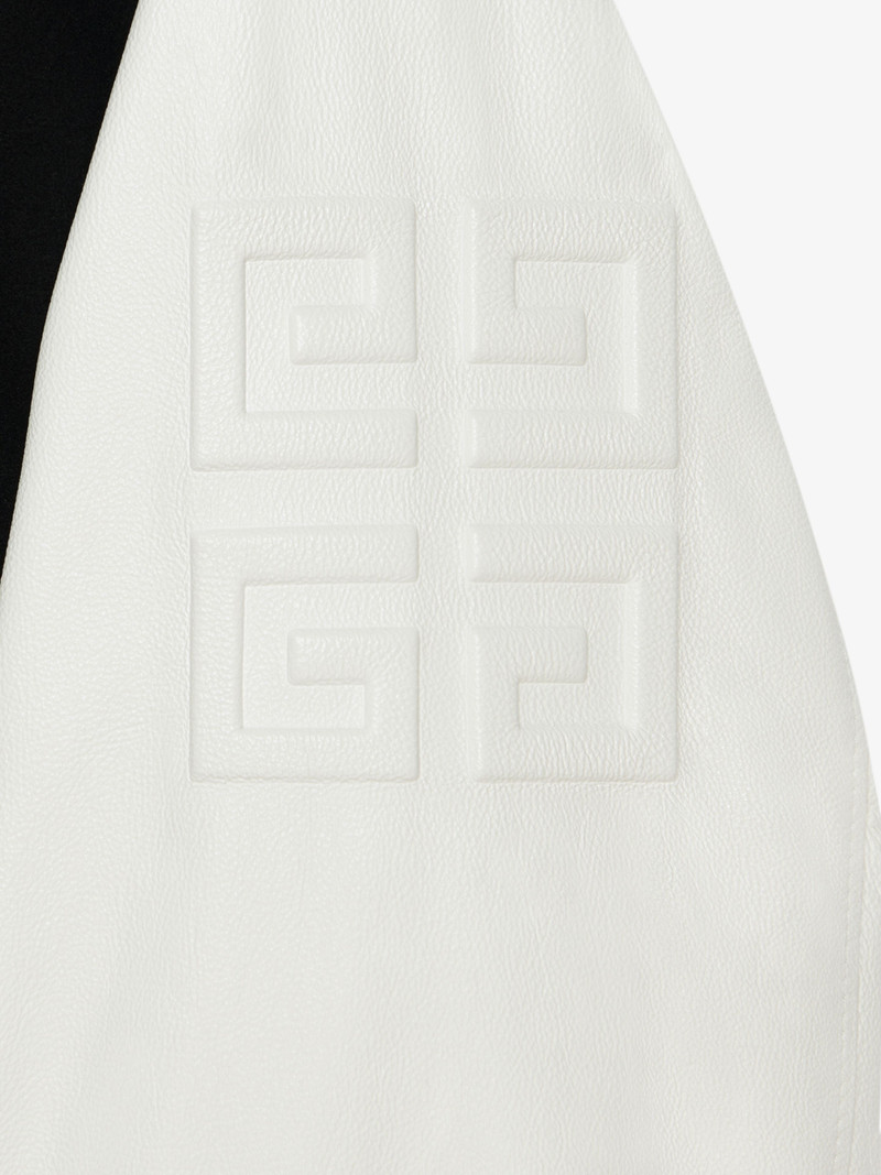 GIVENCHY CROPPED VARSITY JACKET IN WOOL AND LEATHER 3