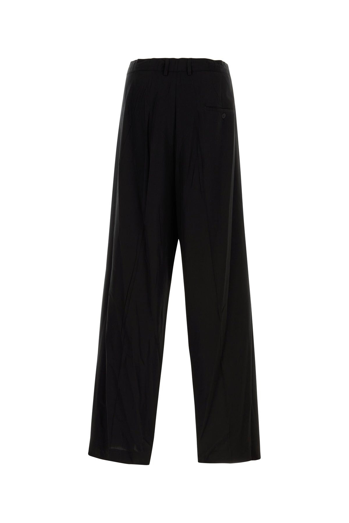 Black lyocell wide-leg pant - 2