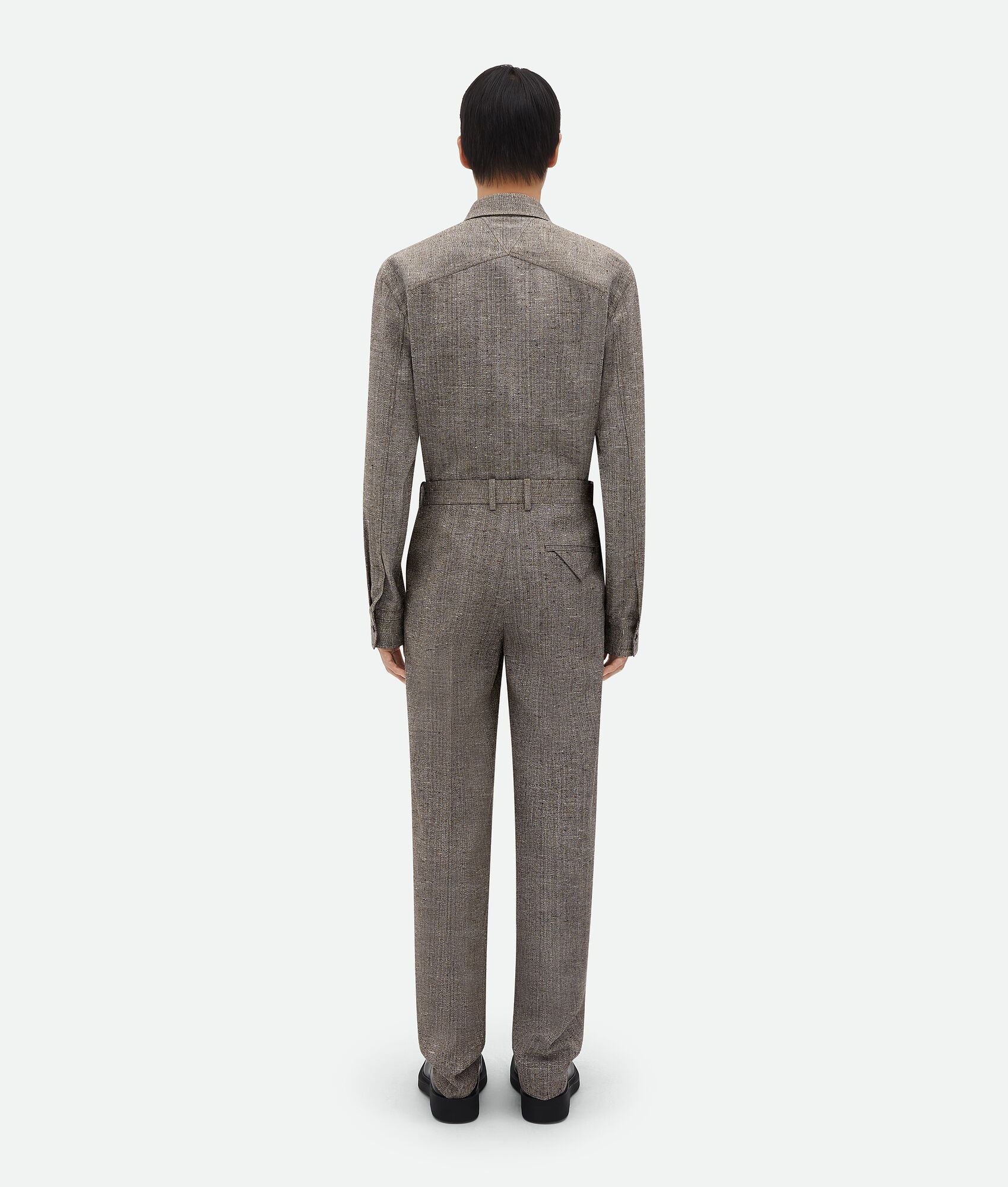 Viscose And Silk Straight Leg Pants - 3