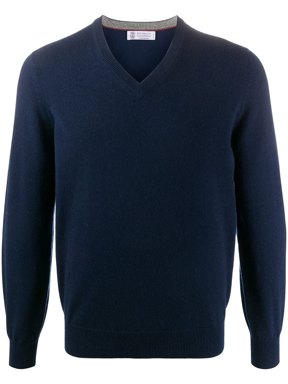 plain v-neck jumper - 1