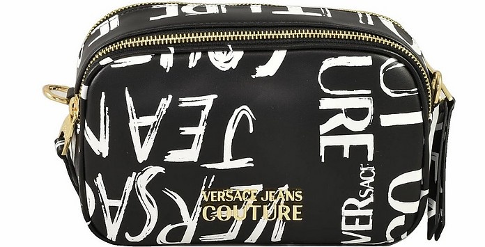 Women's Black White Handbag - 1