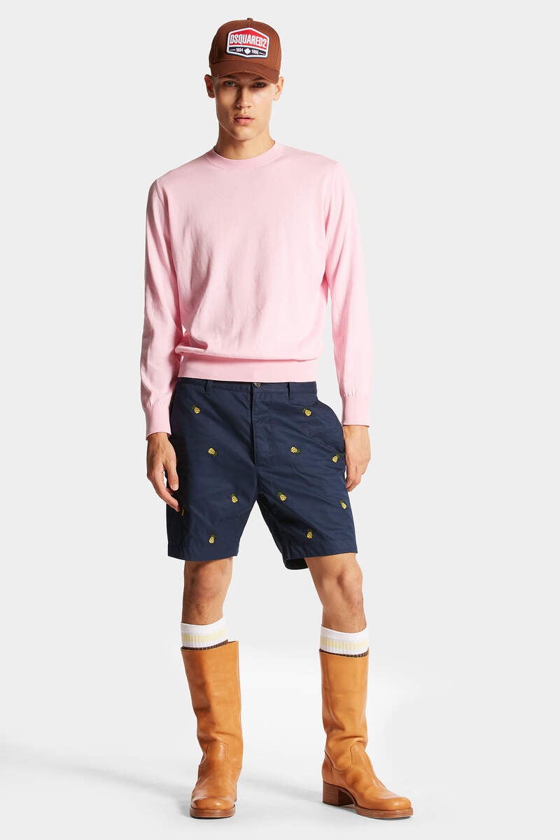 EMBROIDERED FRUITS MARINE SHORTS - 3