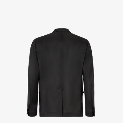 FENDI Black tech silk blazer outlook