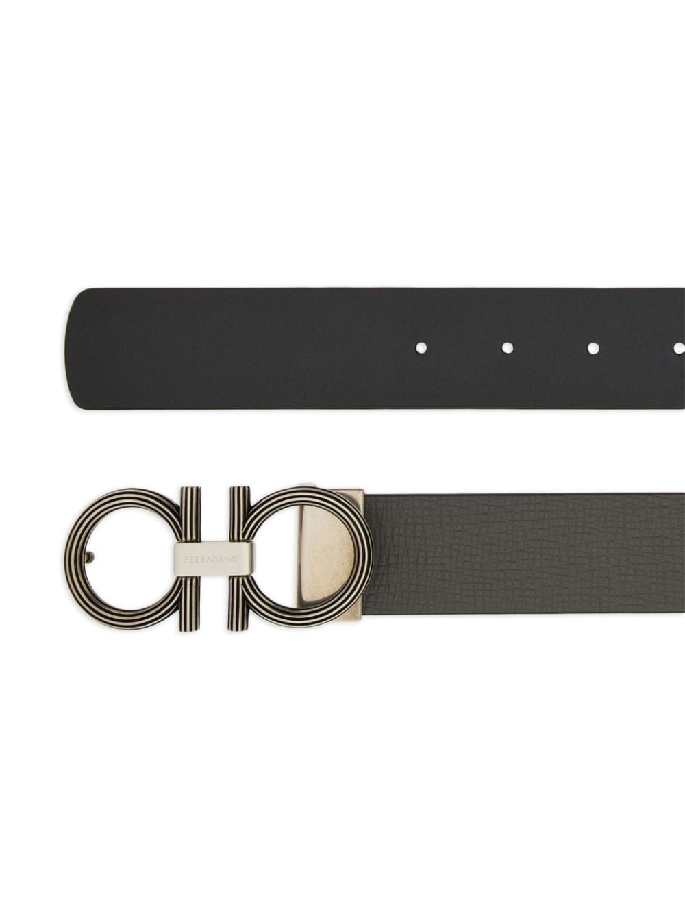 Gancini-buckle leather belt - 2