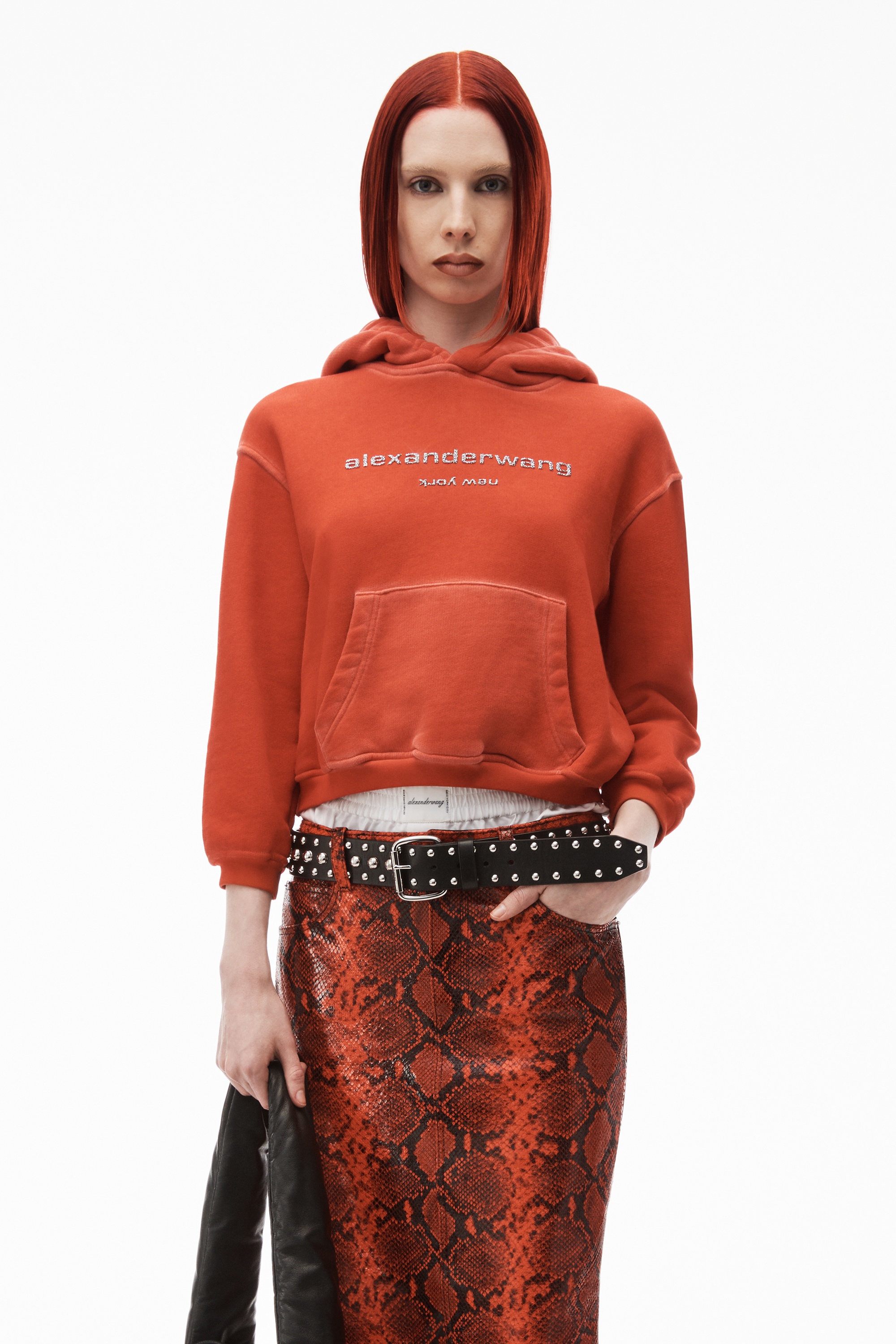 glitter logo hoodie in classic terry - 2