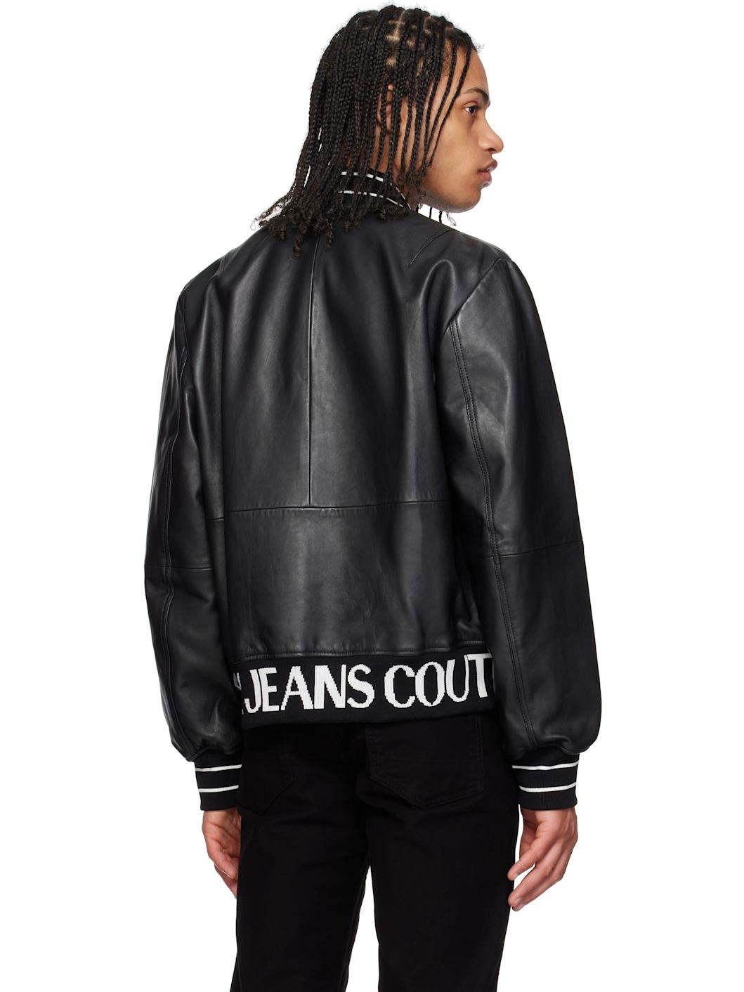 Black Lambskin Leather Jacket - 3