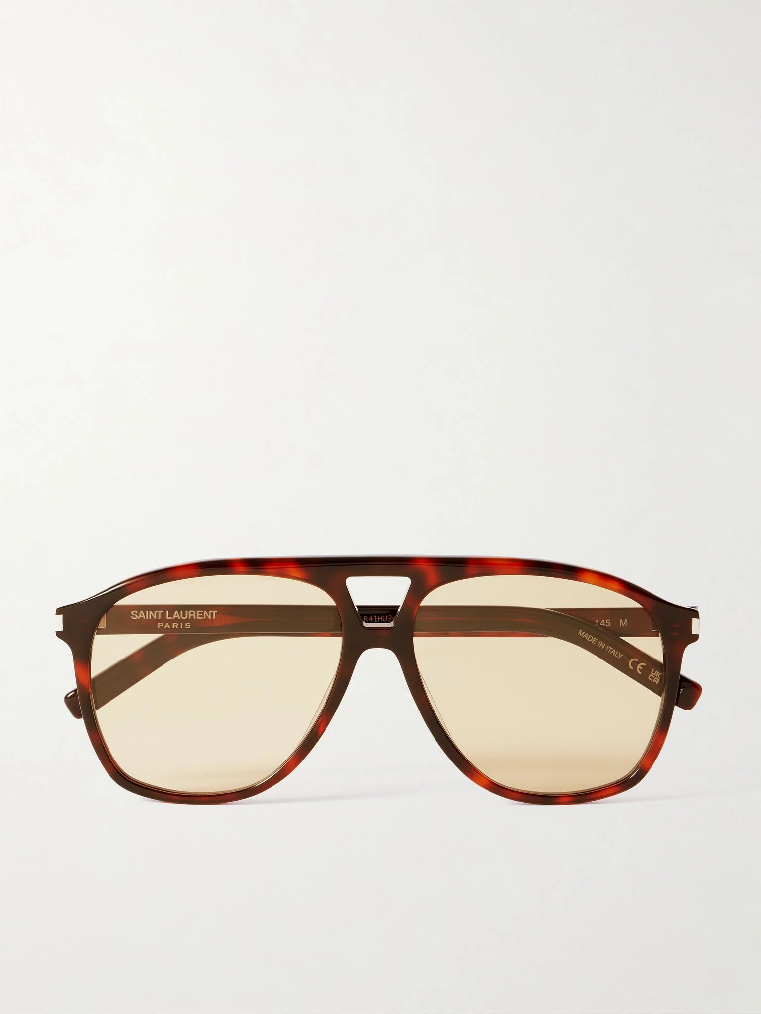 Aviator-Style Tortoiseshell Acetate Sunglasses Tortoiseshell - 1
