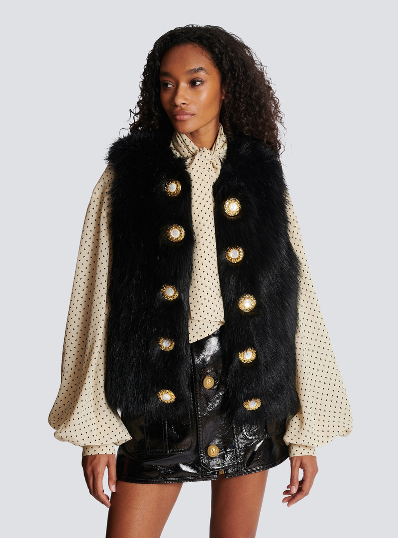 Faux fur gilet 6