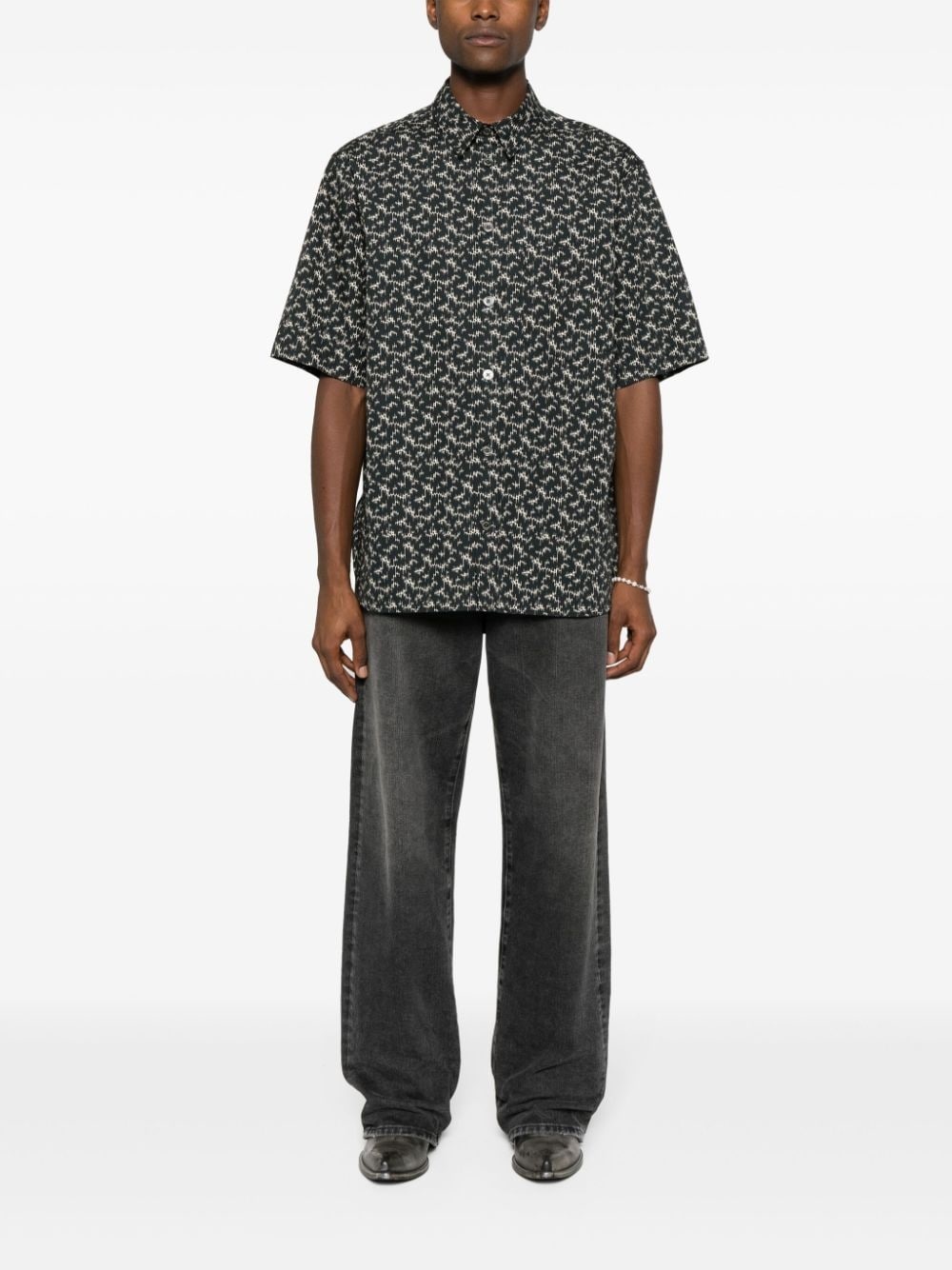 Labilio graphic-print cotton shirt - 2