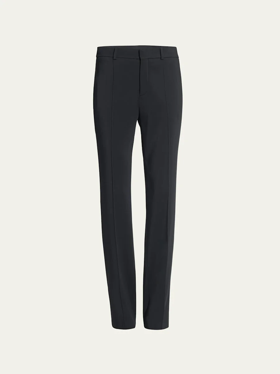 Stretch Gabardine Straight-Leg Trousers - 1