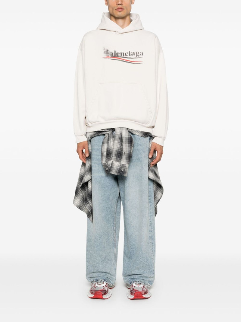 BALENCIAGA Political Stencil cotton hoodie outlook