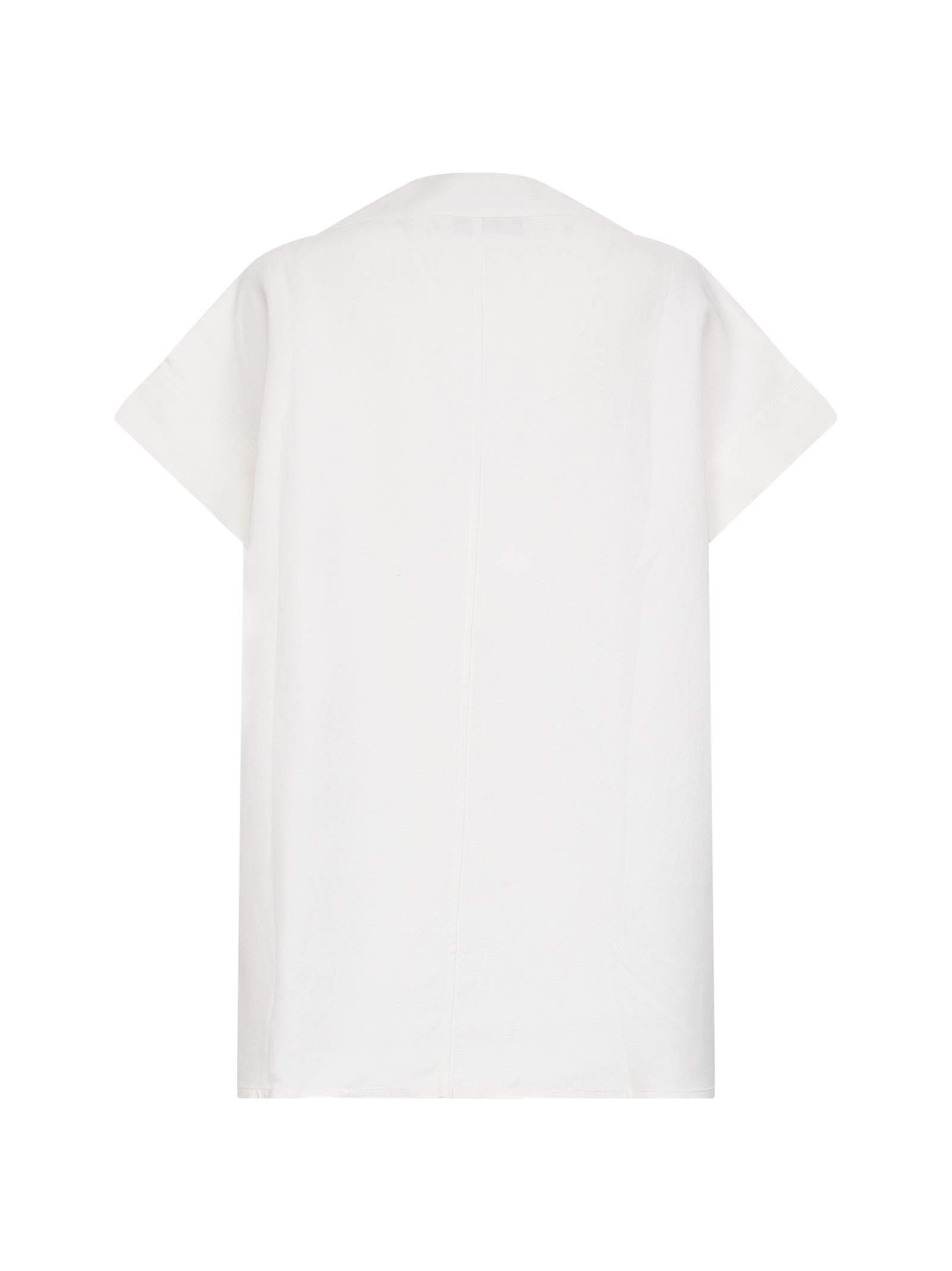White linen blend Circe top - 2