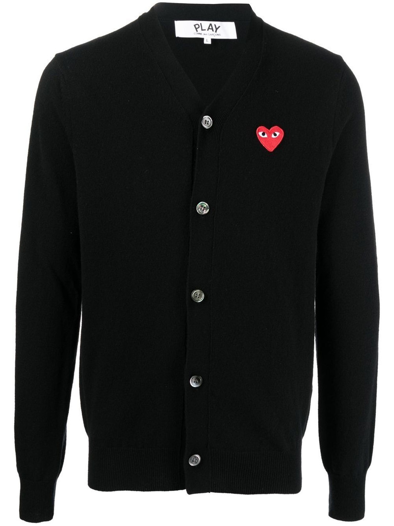Logo wool cardigan - 1