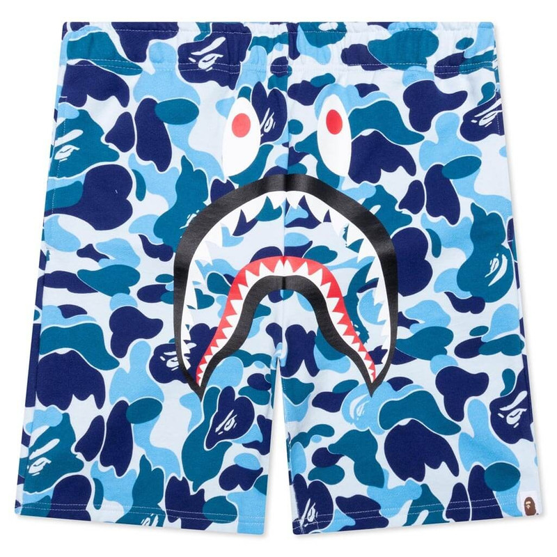 ABC CAMO SHARK SWEAT SHORTS - BLUE - 1