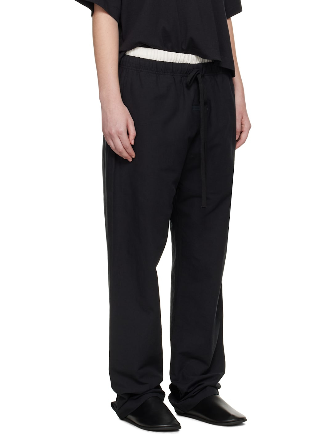 Black Relaxed Lounge Pants - 2