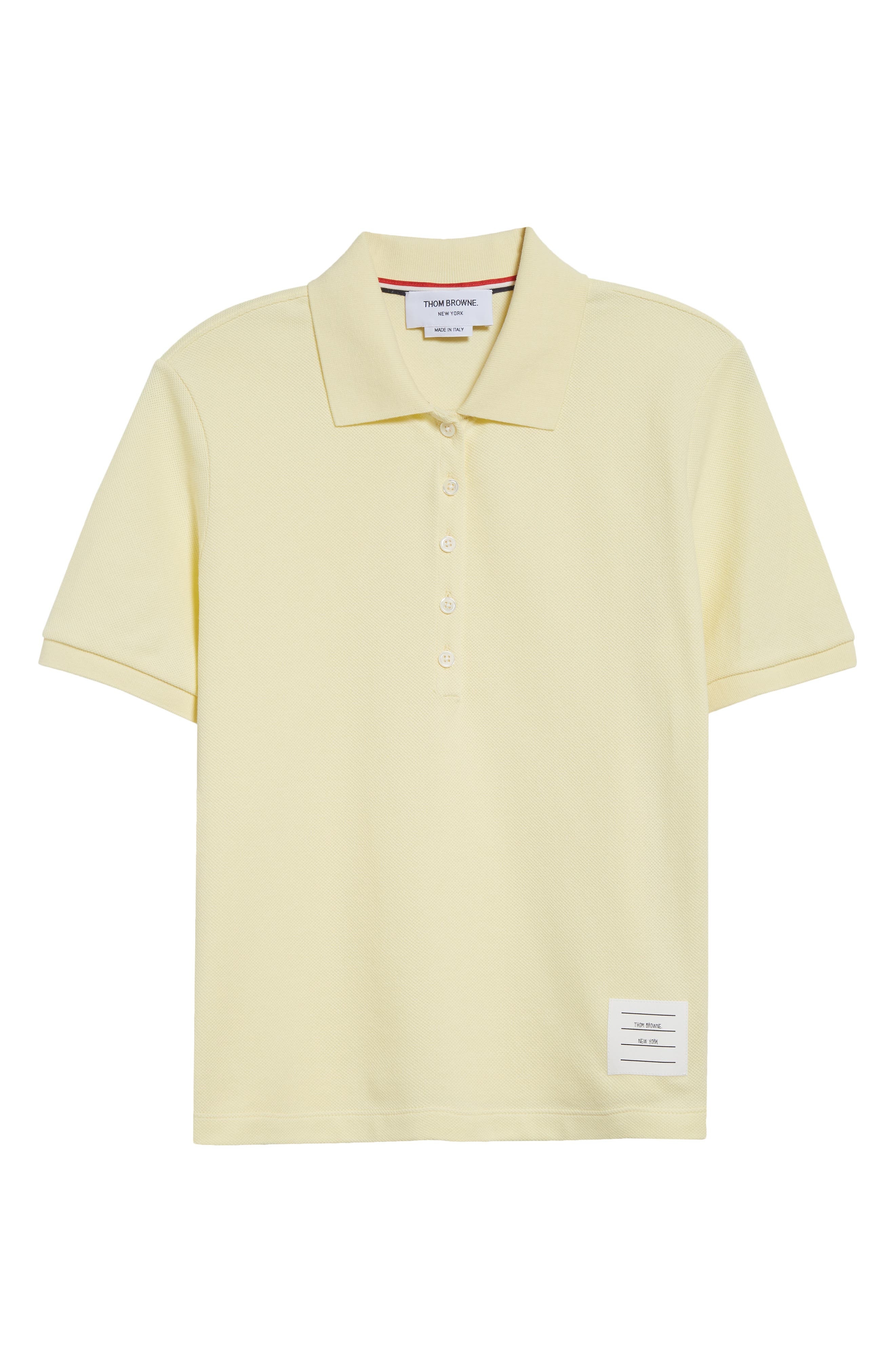 Thom Browne 4-Bar Cotton Piqué Polo in Yellow at Nordstrom - 5