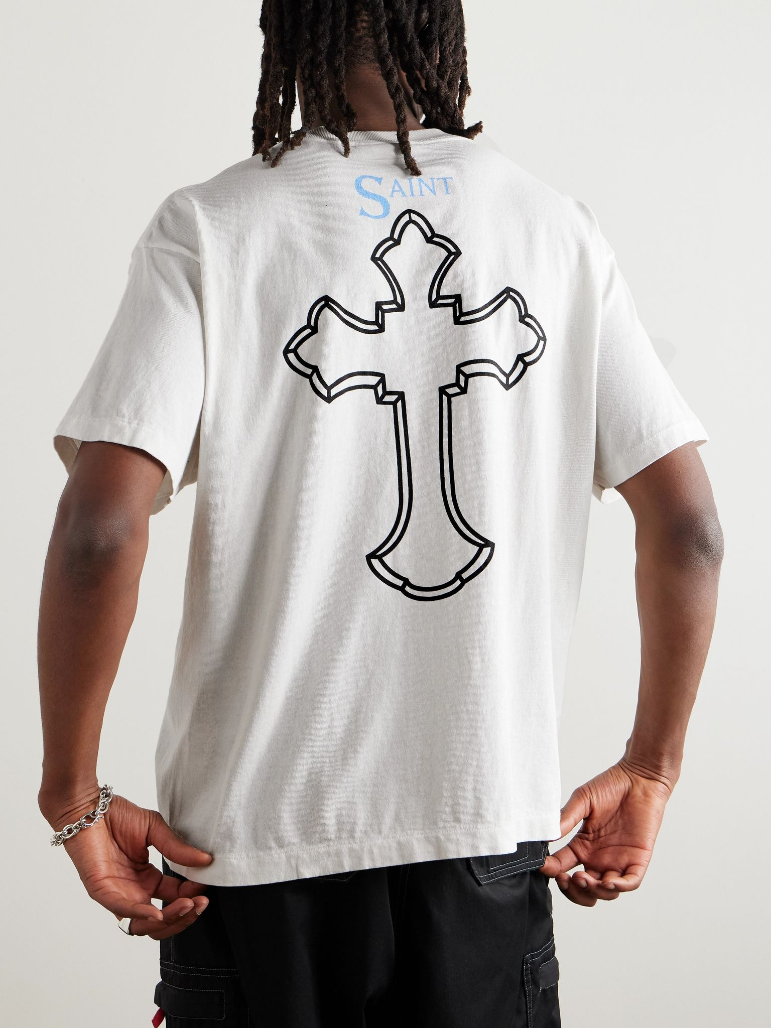 + 2Pac Printed Cotton-Jersey T-Shirt White - 4