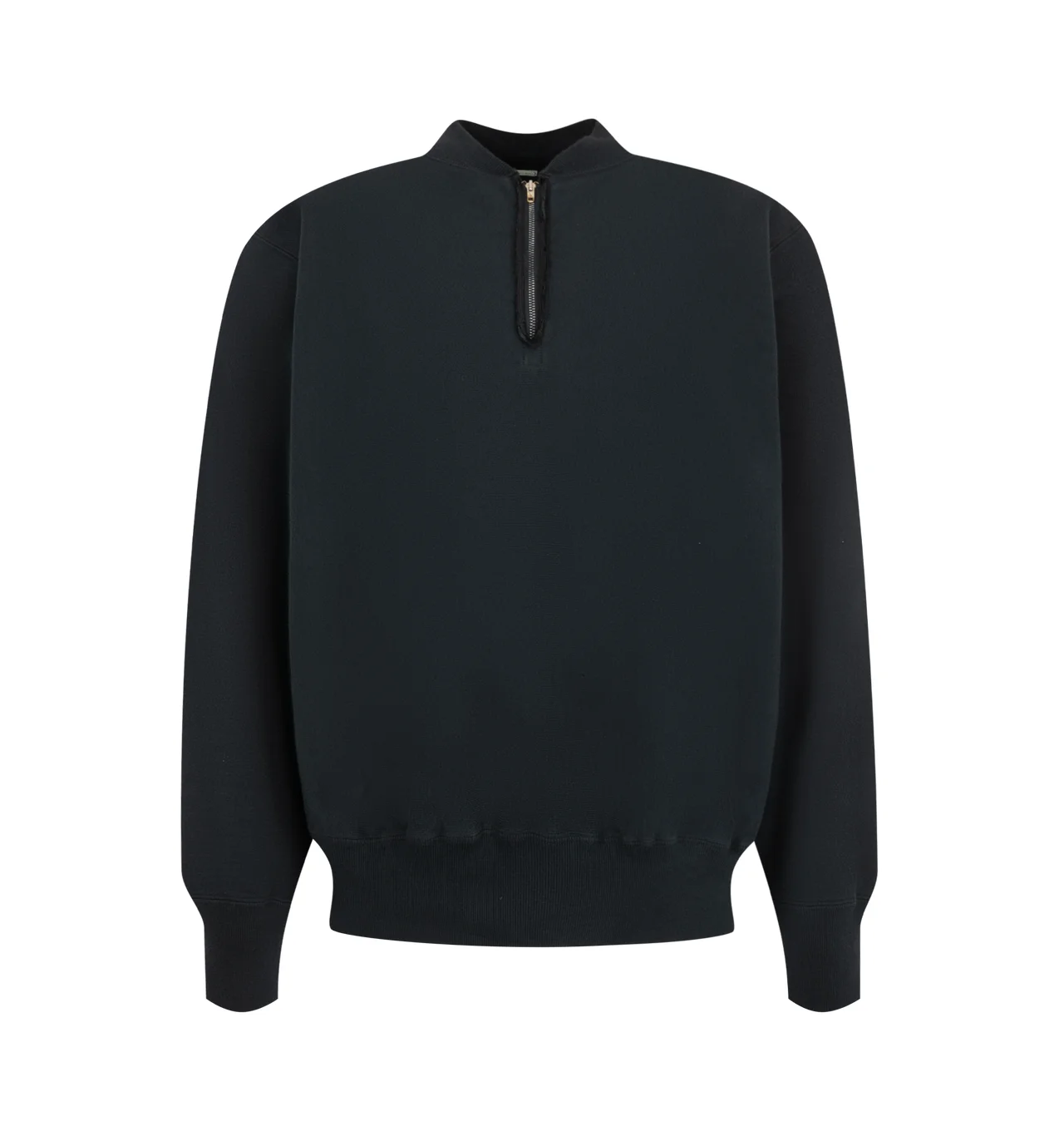 VINTAGE HALF ZIP RIB COLLAR SWEATSHIRT - 1