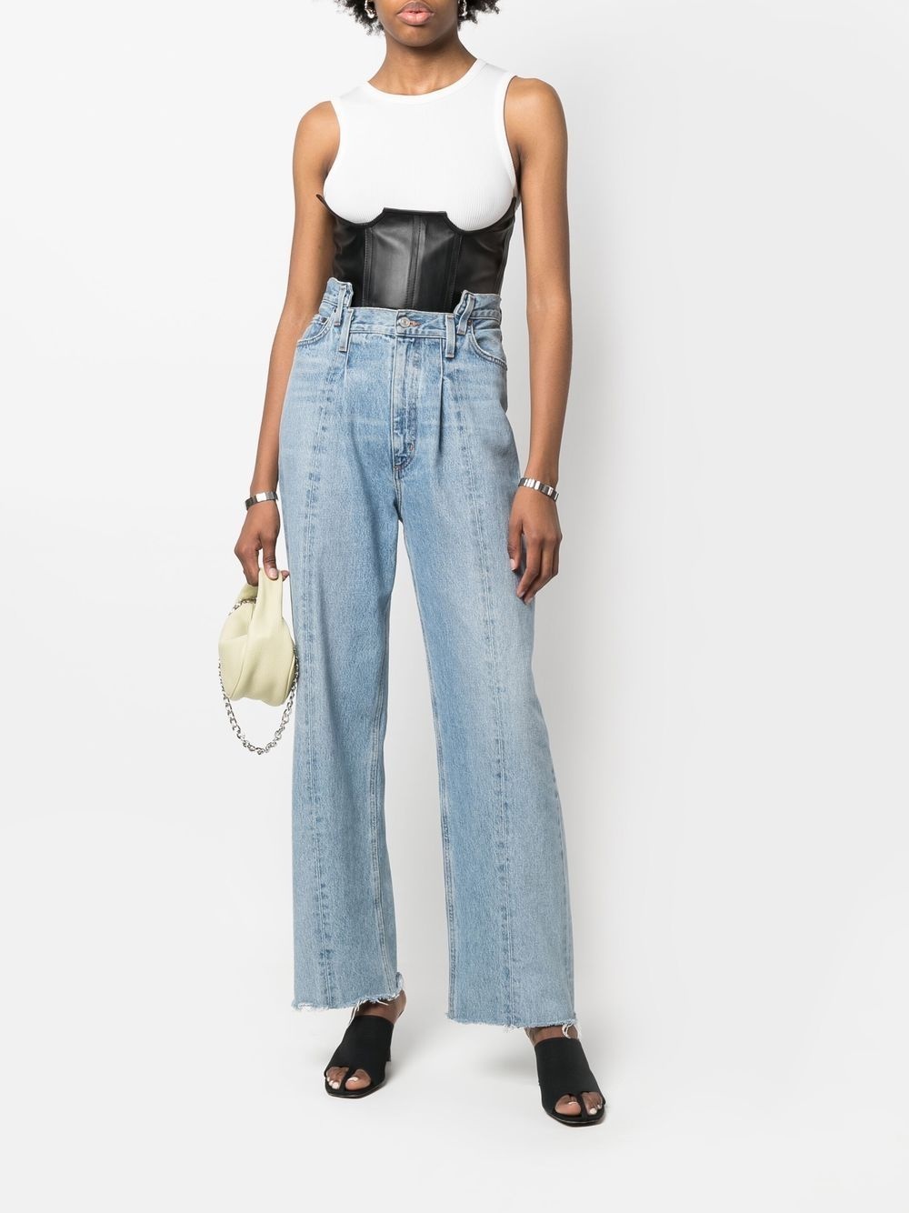 lace-up corset top - 2
