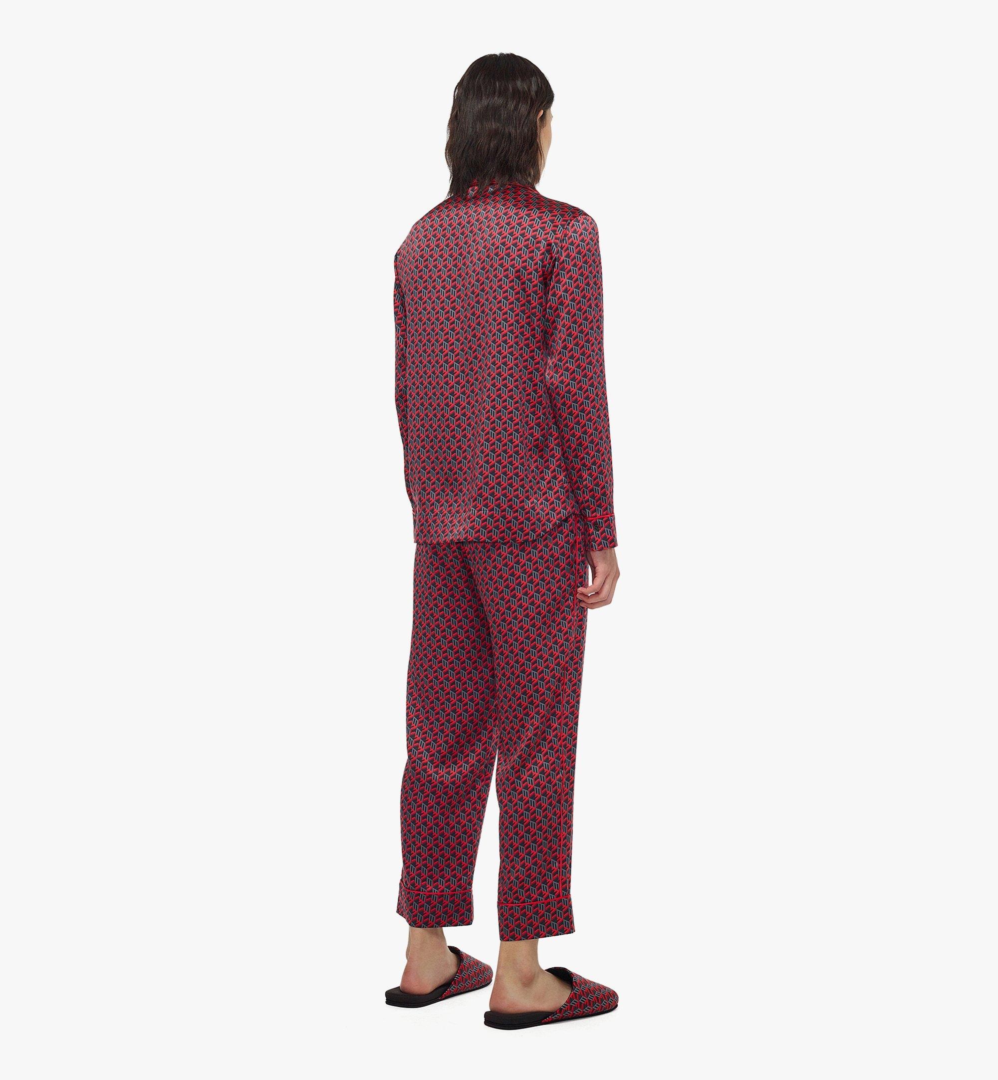 Unisex Cubic Monogram Silk Satin Pajama Shirt - 4