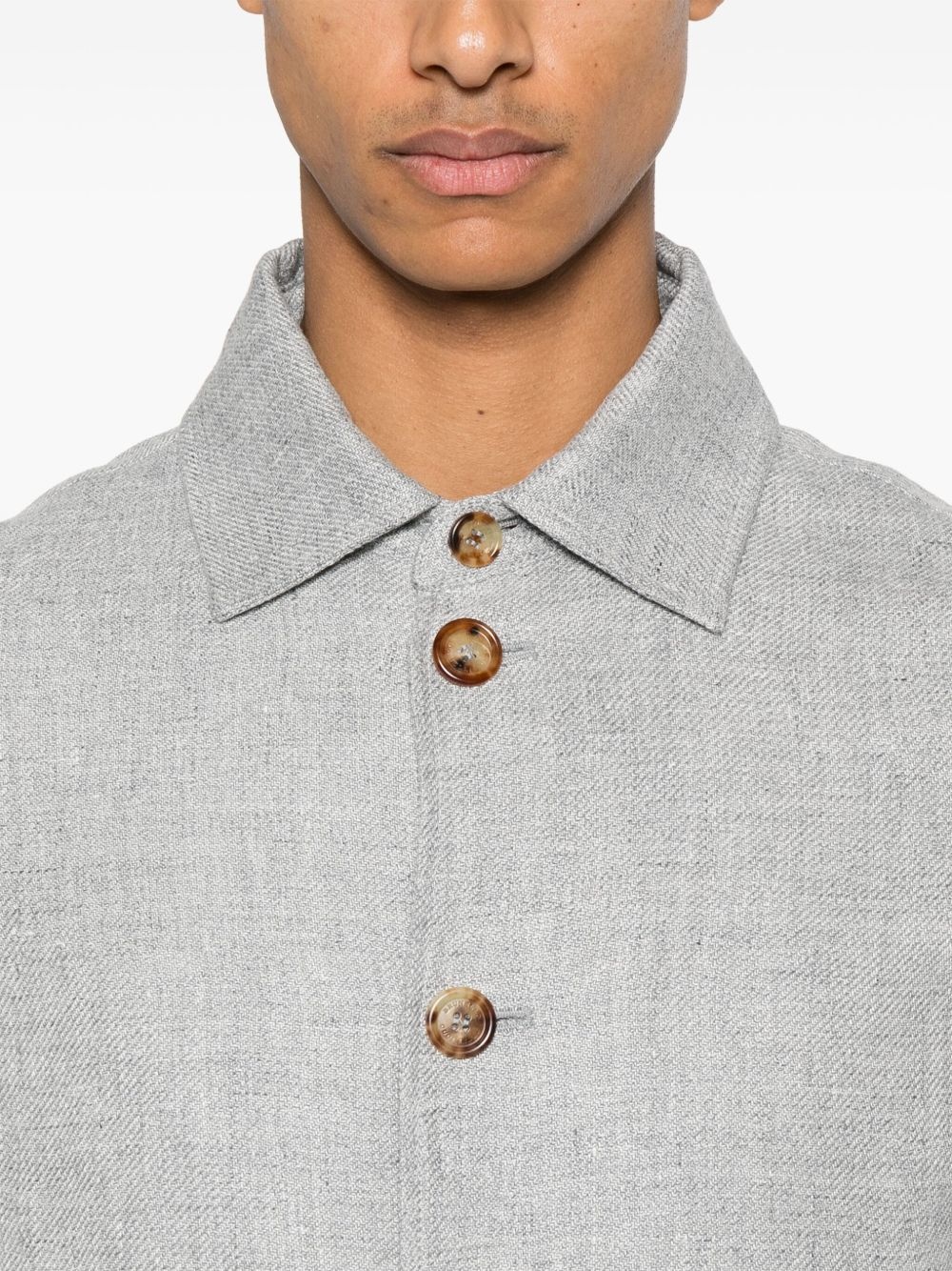 mélange-effect bomber jacket - 5