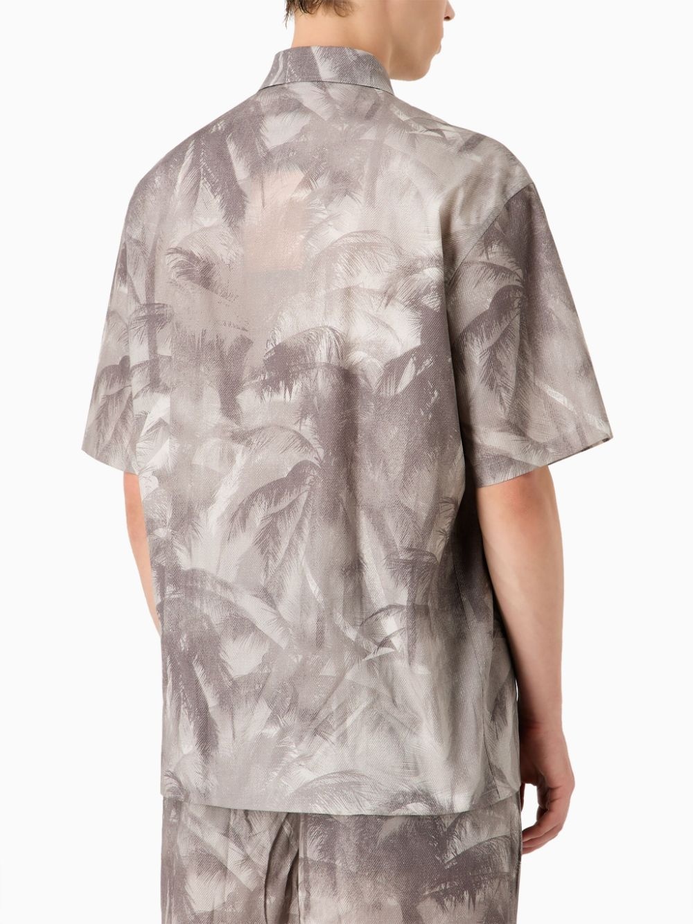 palm tree-print button-up shirt - 3