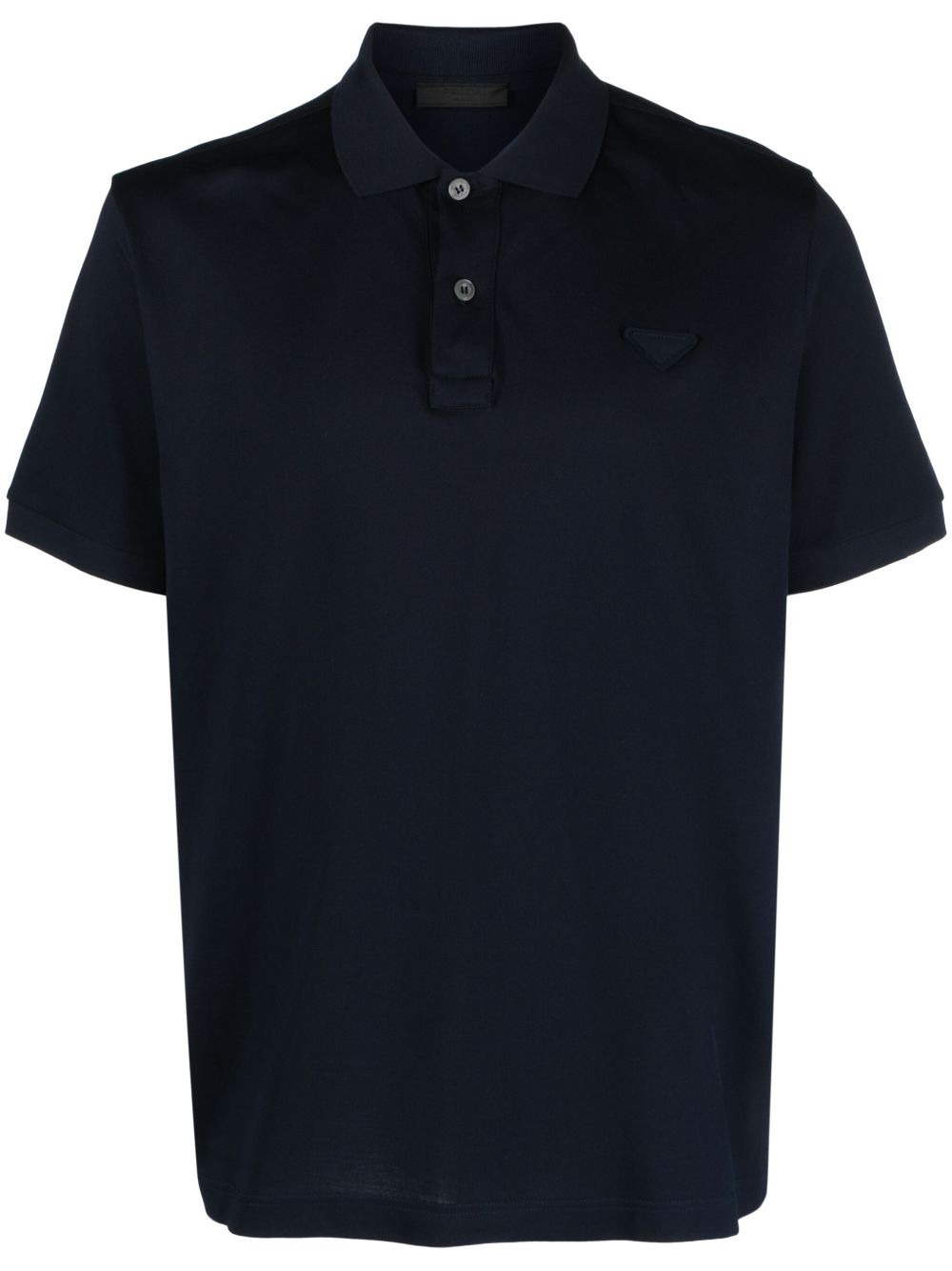 triangle-logo piqué polo shirt - 1