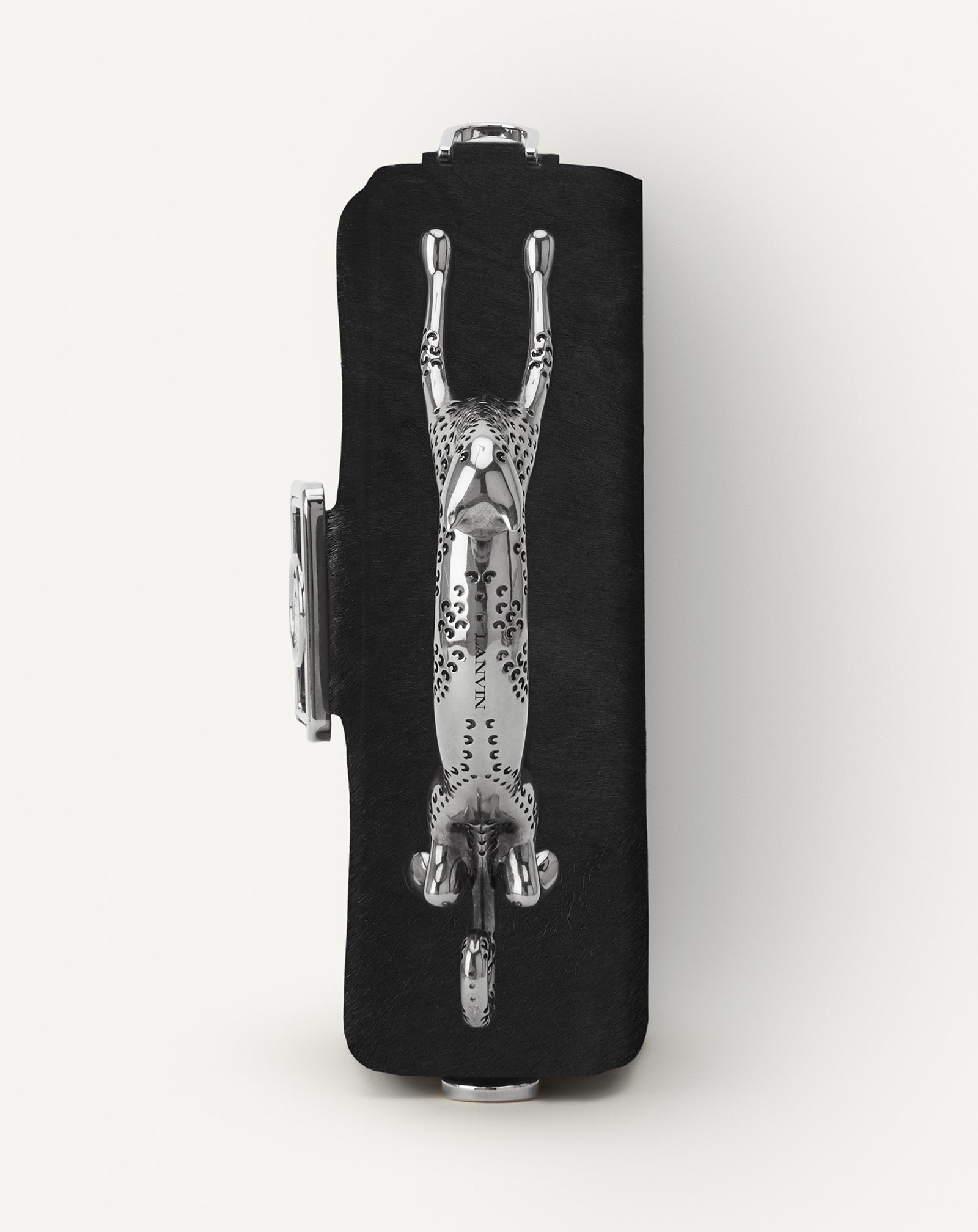PENCIL CAT NANO LEATHER BAG WITH PONY EFFECT AND RHINESTONES - 8