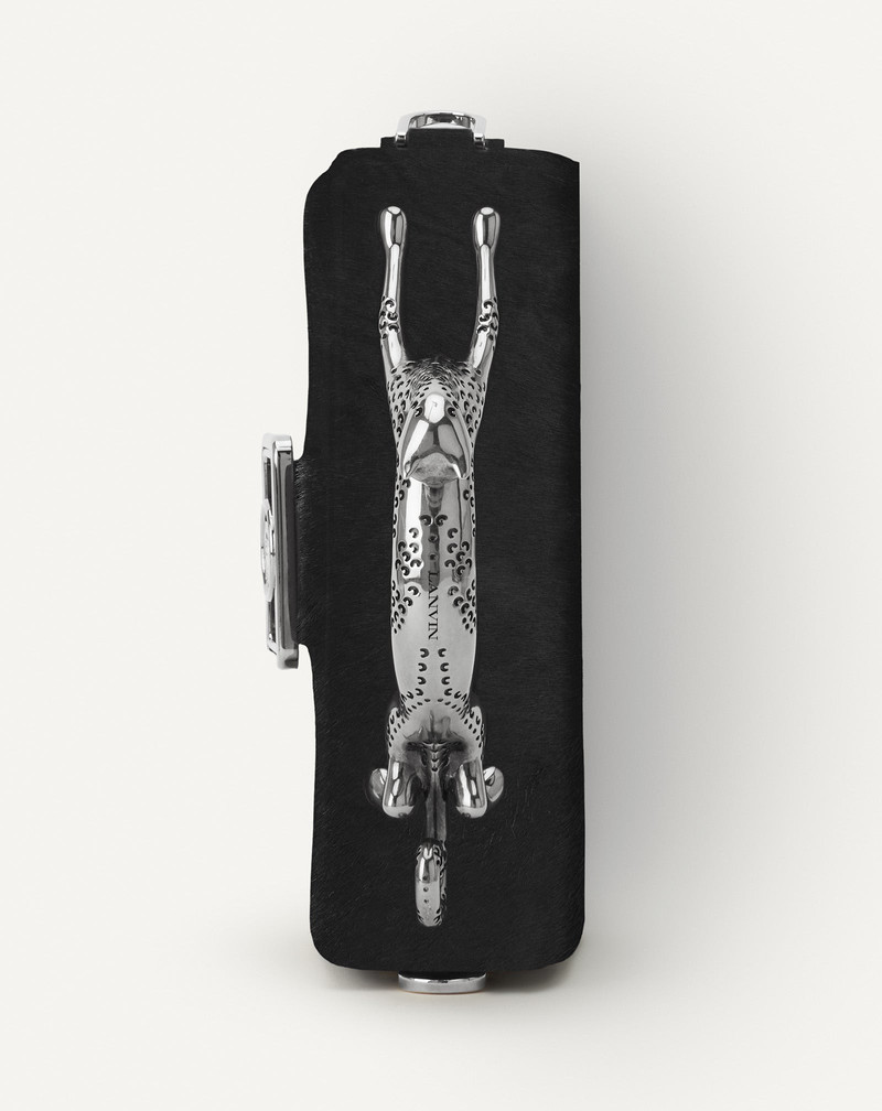 PENCIL CAT NANO LEATHER BAG WITH PONY EFFECT AND RHINESTONES 8