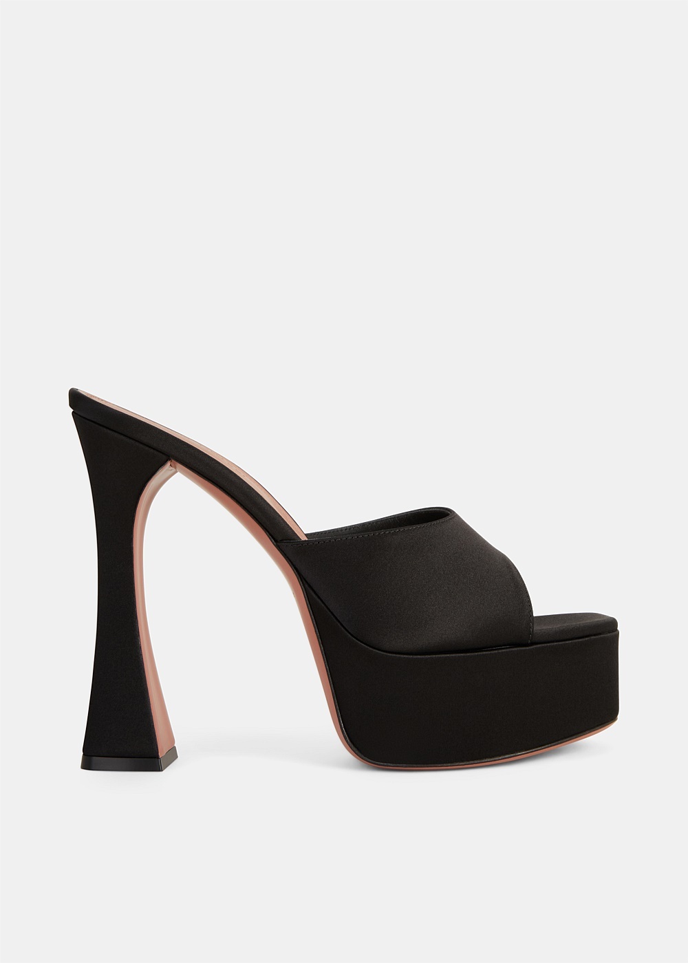 Black Satin Dalida Heels - 1