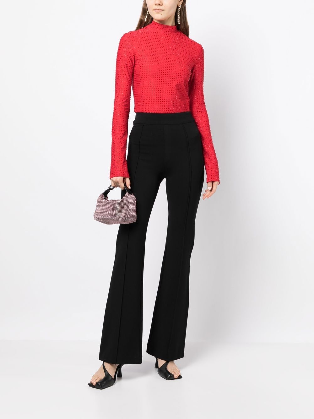 rhinestone-embellished long-sleeved top - 2