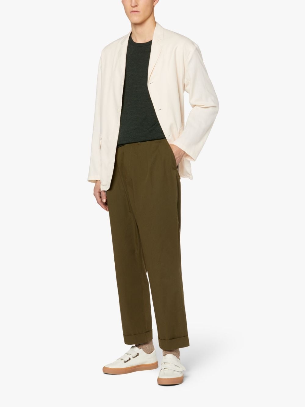 PEMBROKE ECRU COTTON & WOOL JACKET | GSC-104 - 4
