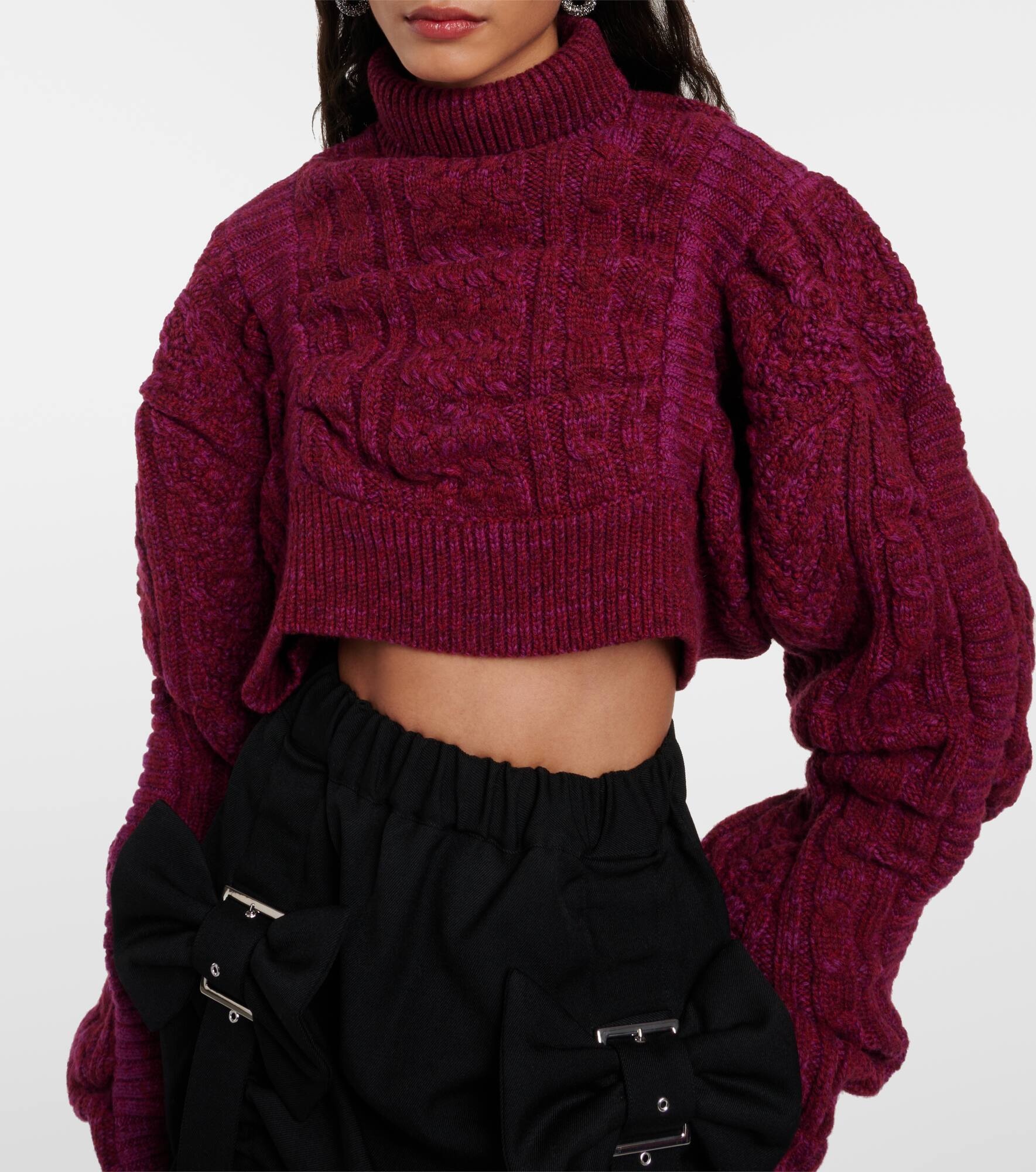 Cable-knit wool sweater - 4