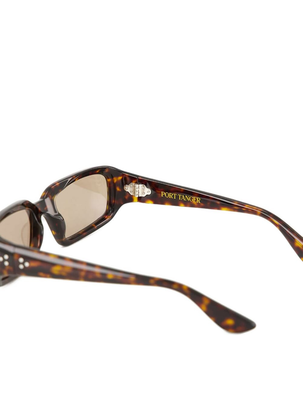 tortoiseshell rectangle sunglasses - 4
