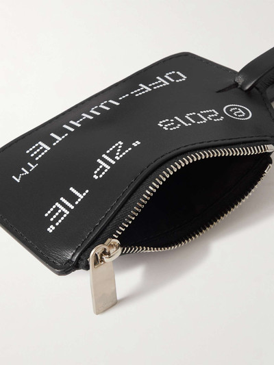 Off-White Zip Tie Logo-Print Leather Cardholder outlook
