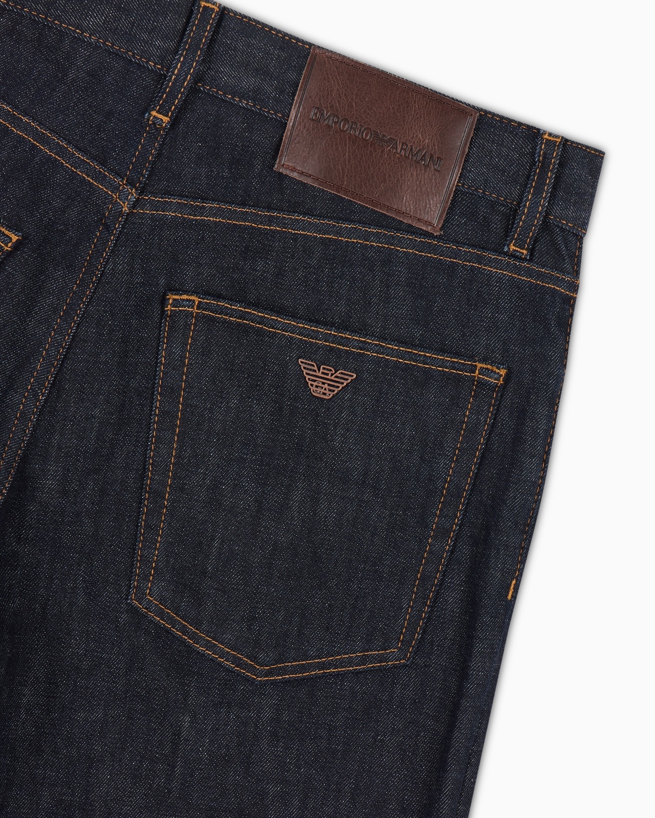 J76 STRAIGHT-FIT DARK BLUE DENIM JEANS - 6