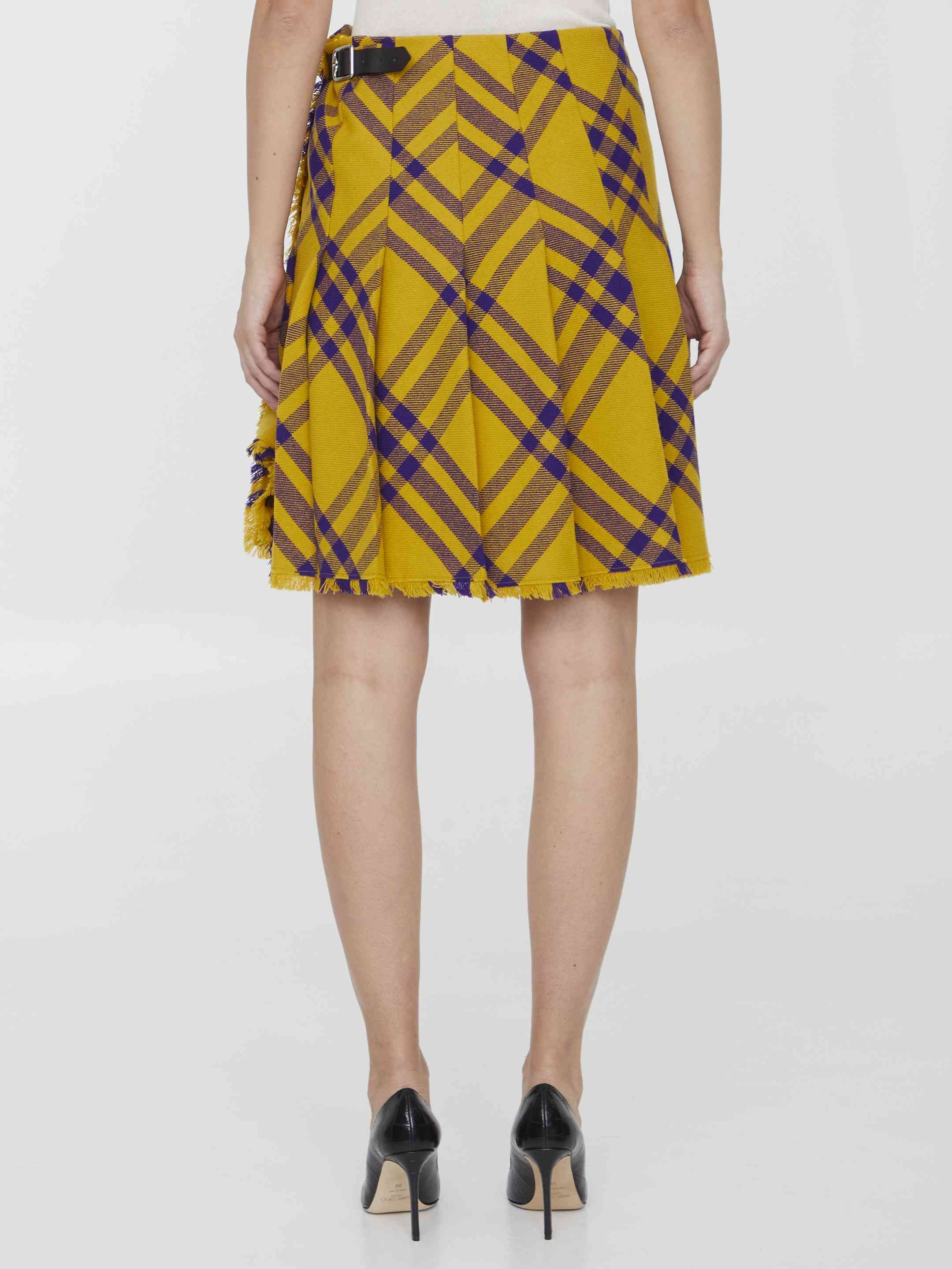Burberry Women Check Wool Kilt - 4