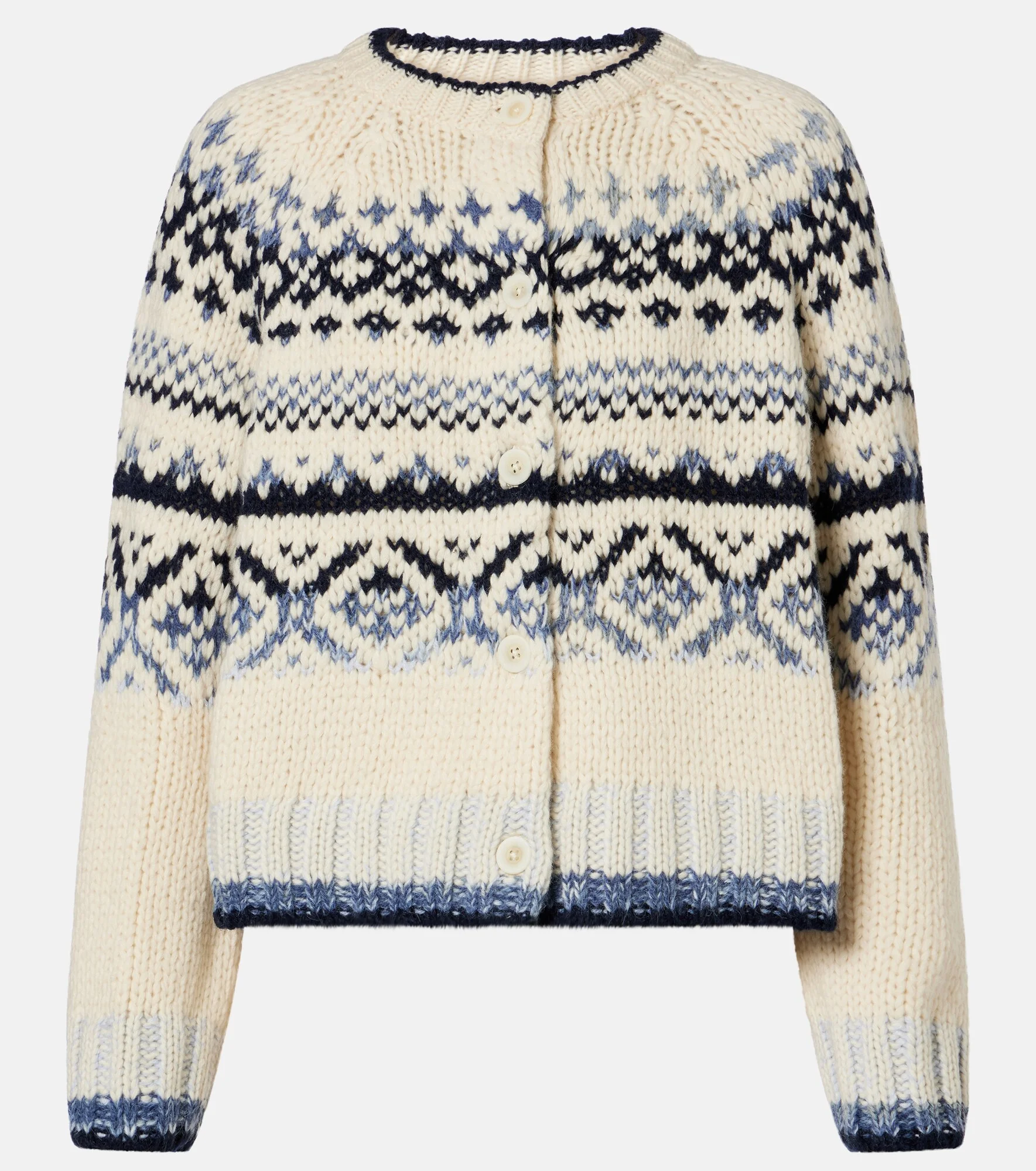 Tovah Fair Isle wool-blend cardigan - 1