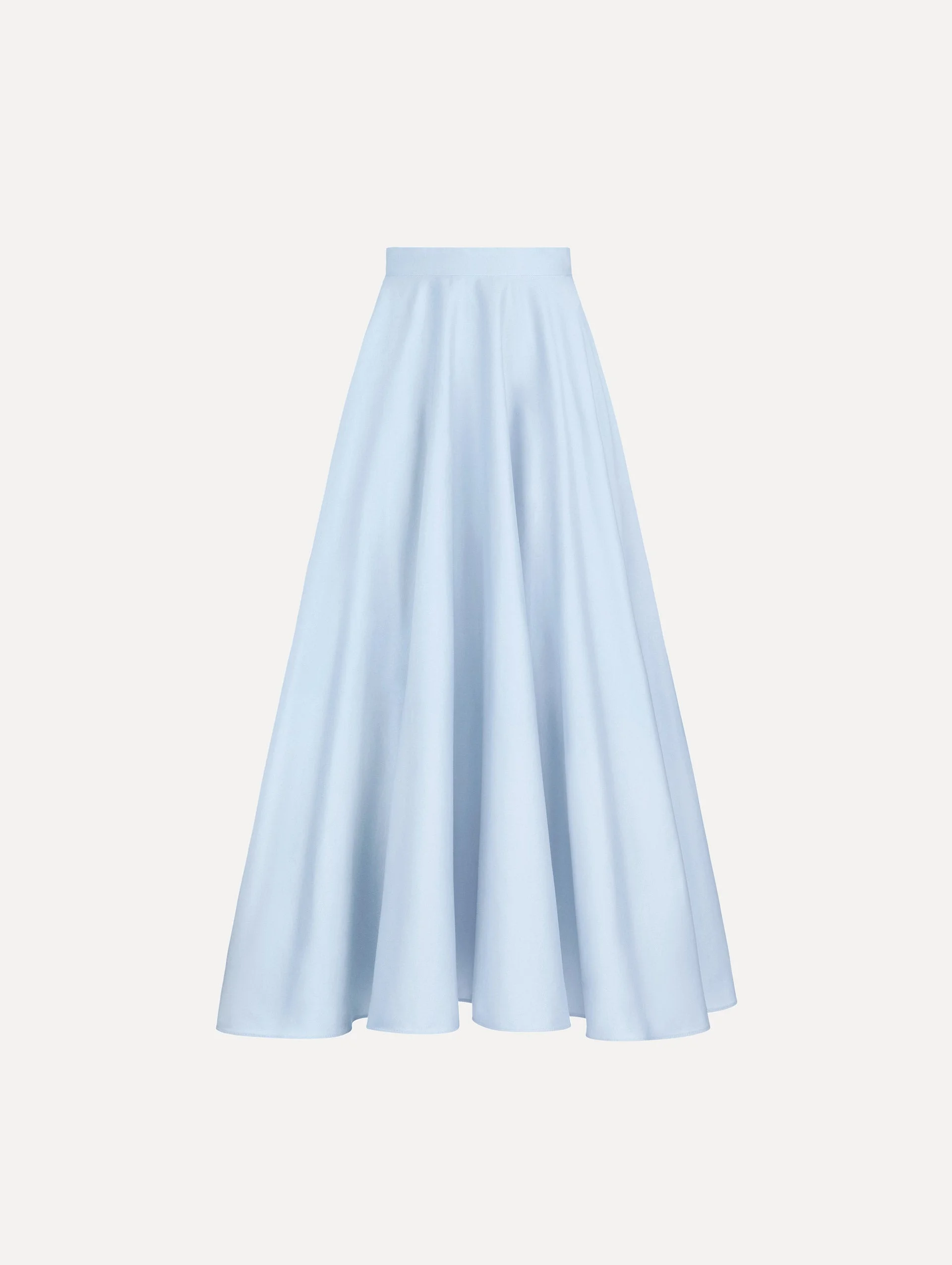 COTTON POPLIN SATEEN CIRCLE SKIRT - 1
