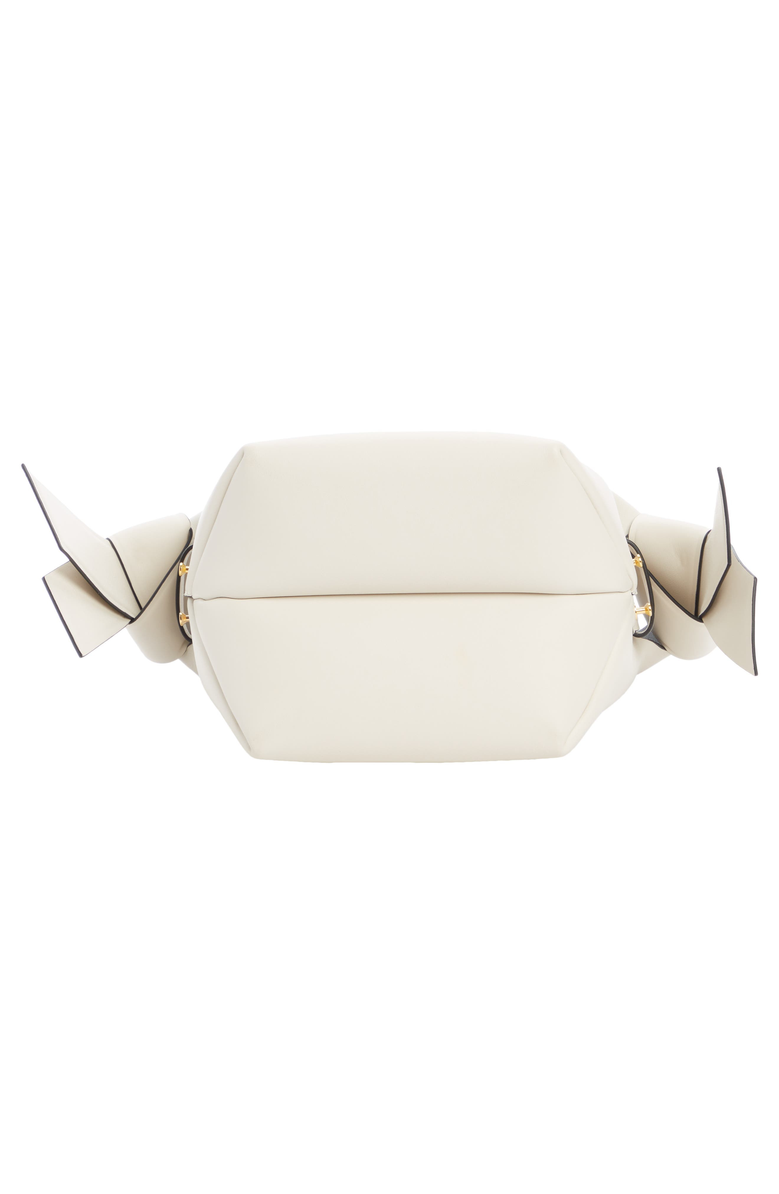Acne Studios Mini Musubi Leather Top Handle Bag in White/Black at Nordstrom - 5